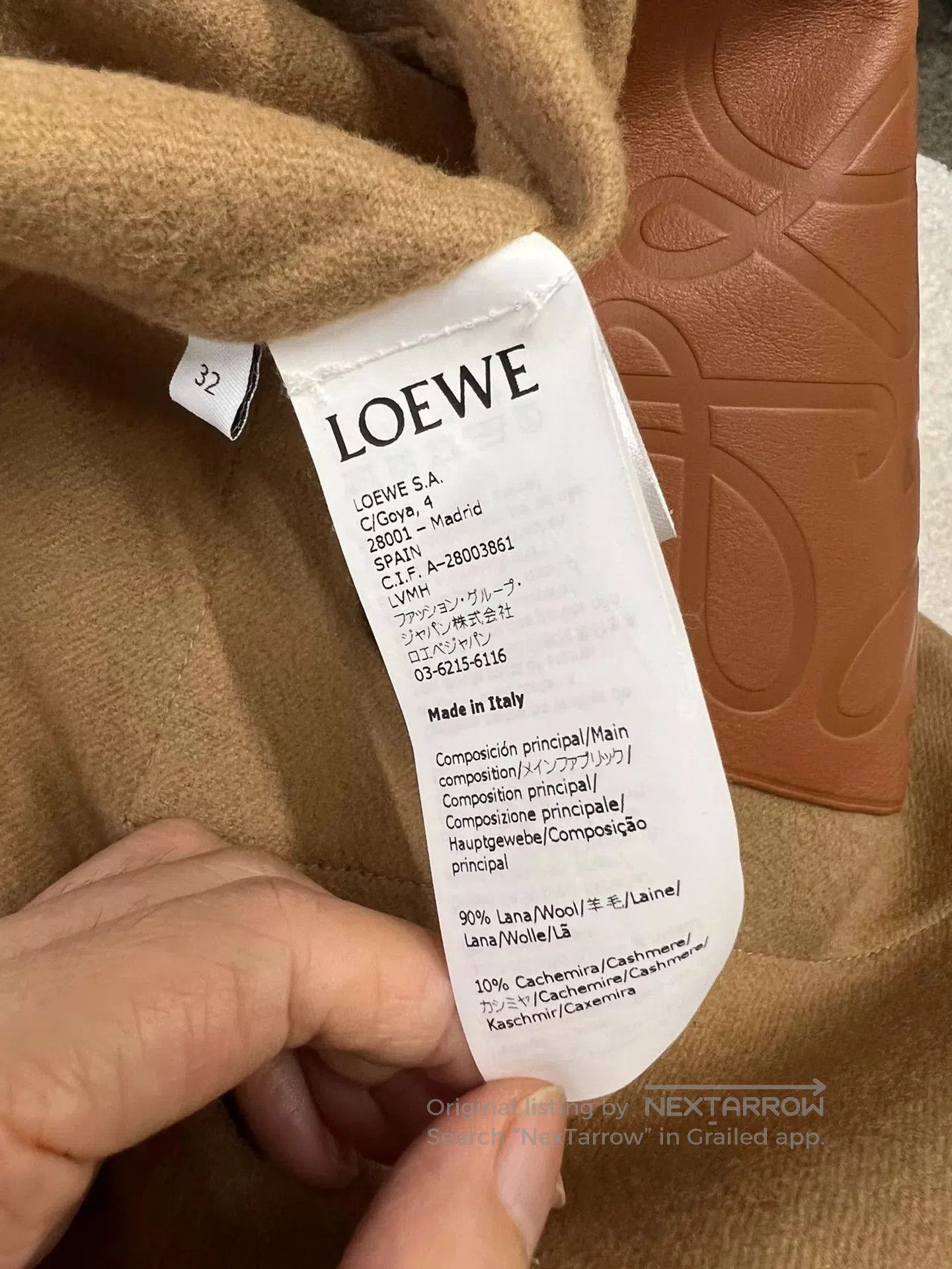 Loewe Loewe Camel Hooded Wool Coat. Size US XS / EU 42 / 0 - 4 Thumbnail