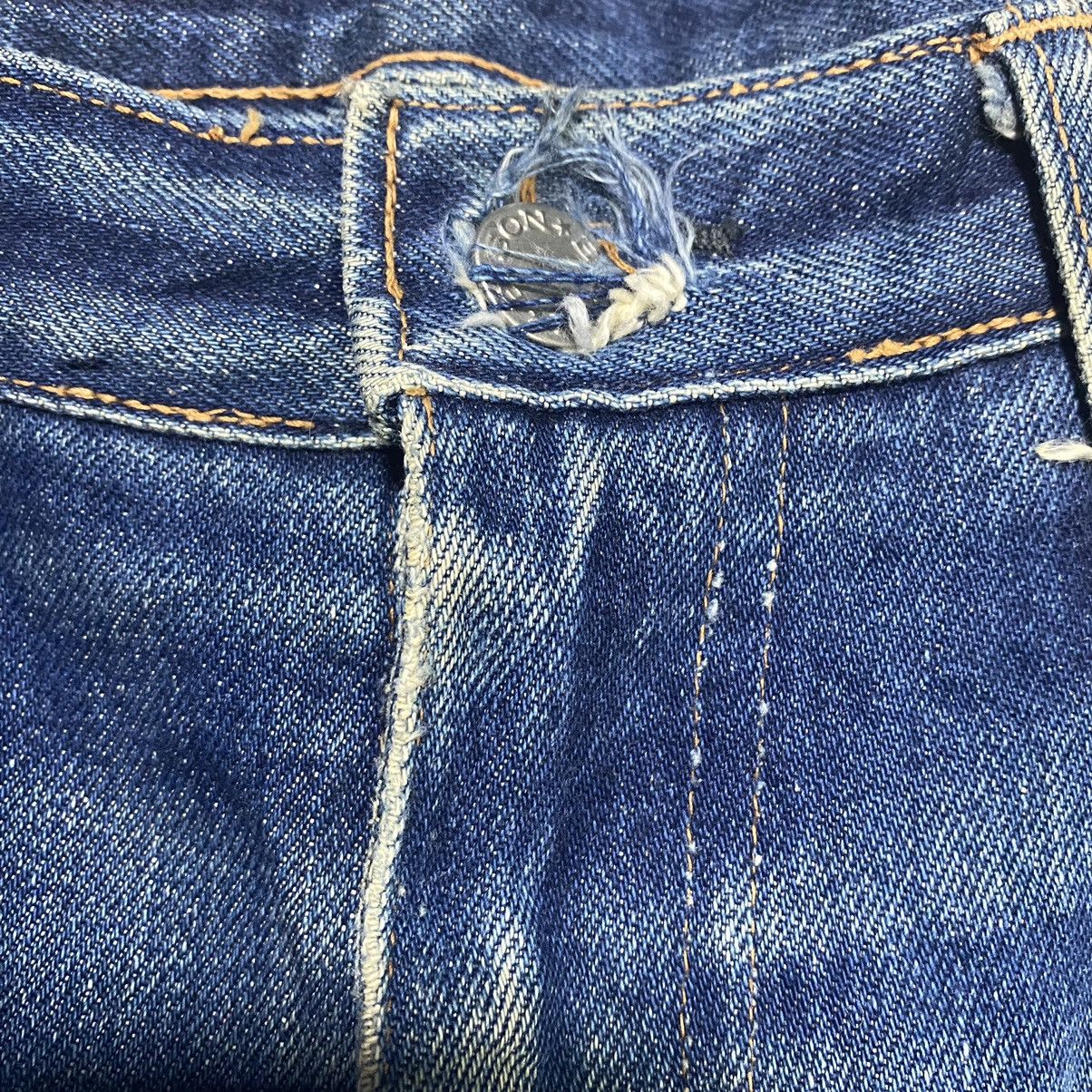 Japanese Brand × Jean × Vintage Vintage Bison Distressed Denim Pants Size US 31 - 14 Thumbnail