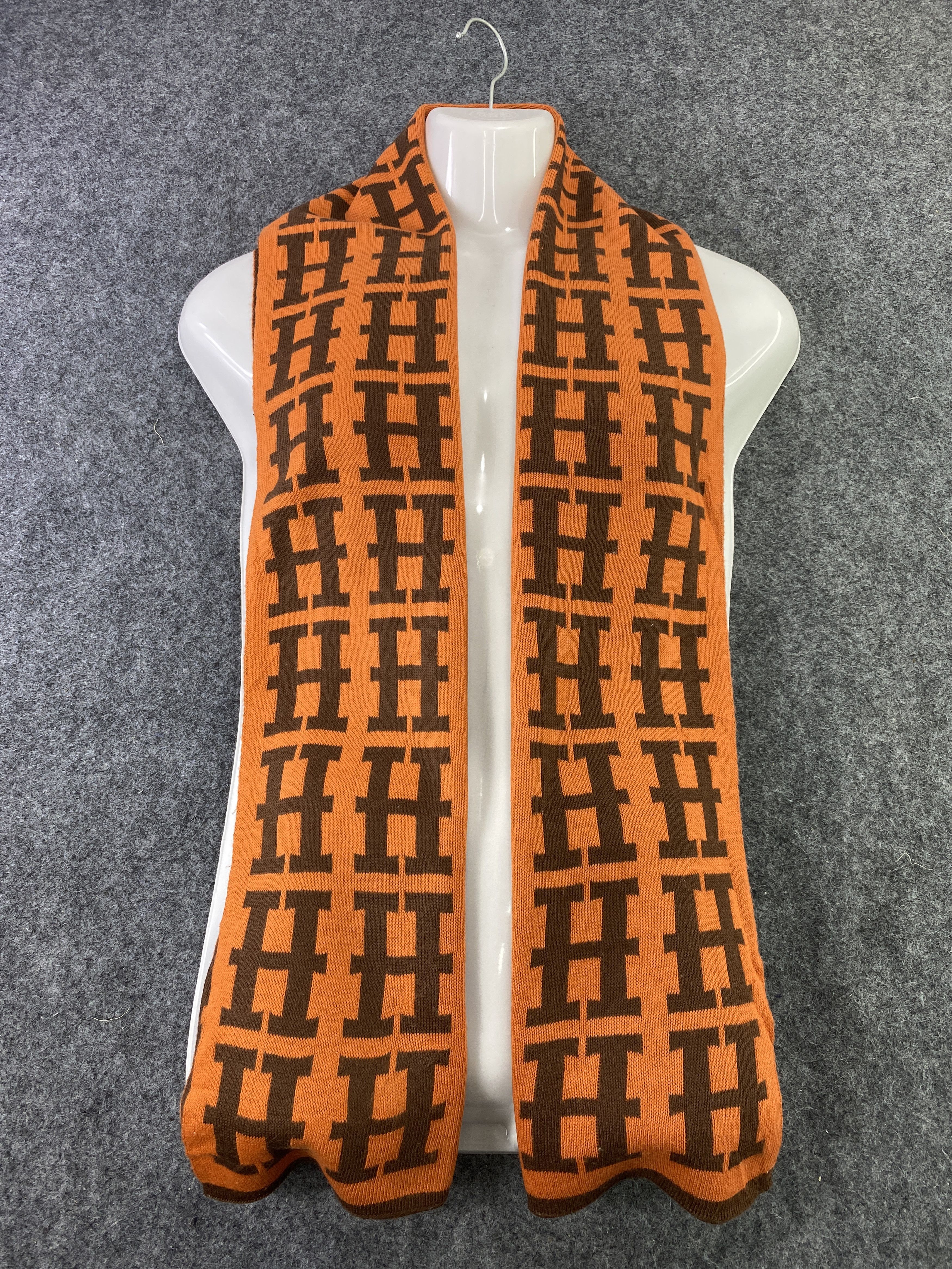 Designer H MONOGRAM LIKE HERMES Scarf/Muffler/neckwear-T470 Size ONE SIZE - 1 Thumbnail