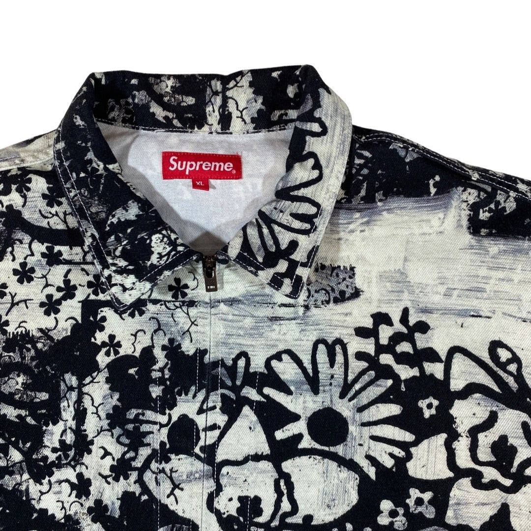 Supreme Supreme Flower Denim Jacket Size US XL / EU 56 / 4 - 2 Thumbnail