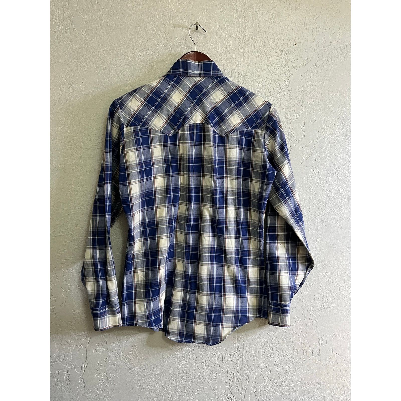 Levi's Vintage Levi’s Western Plaid Pearl Snap Shirt Blue Mens S Size US S / EU 44-46 / 1 - 2 Thumbnail