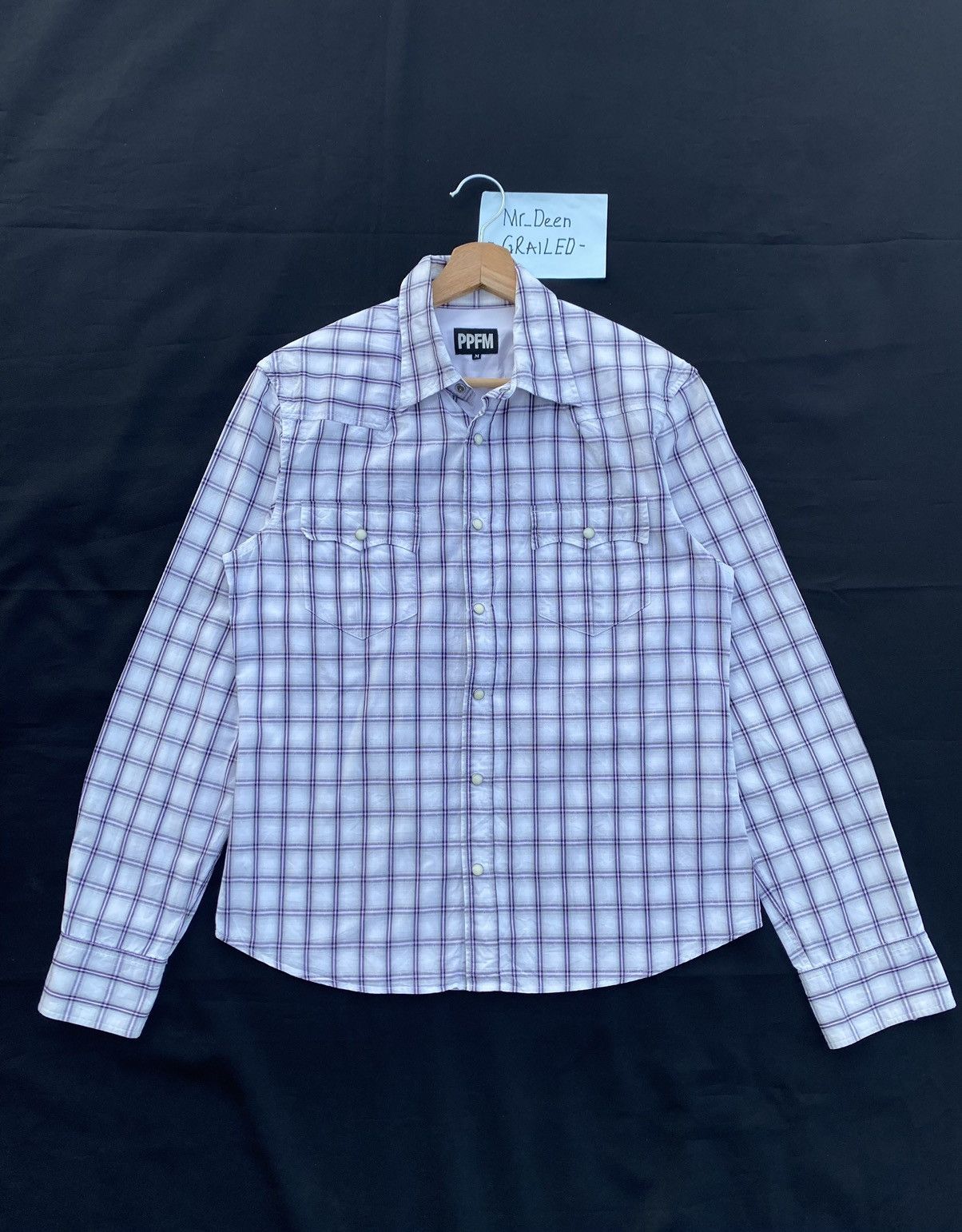 PPFM Rare PPFM Checkered Buttons Up Shirt Size US S / EU 44-46 / 1 - 1 Thumbnail