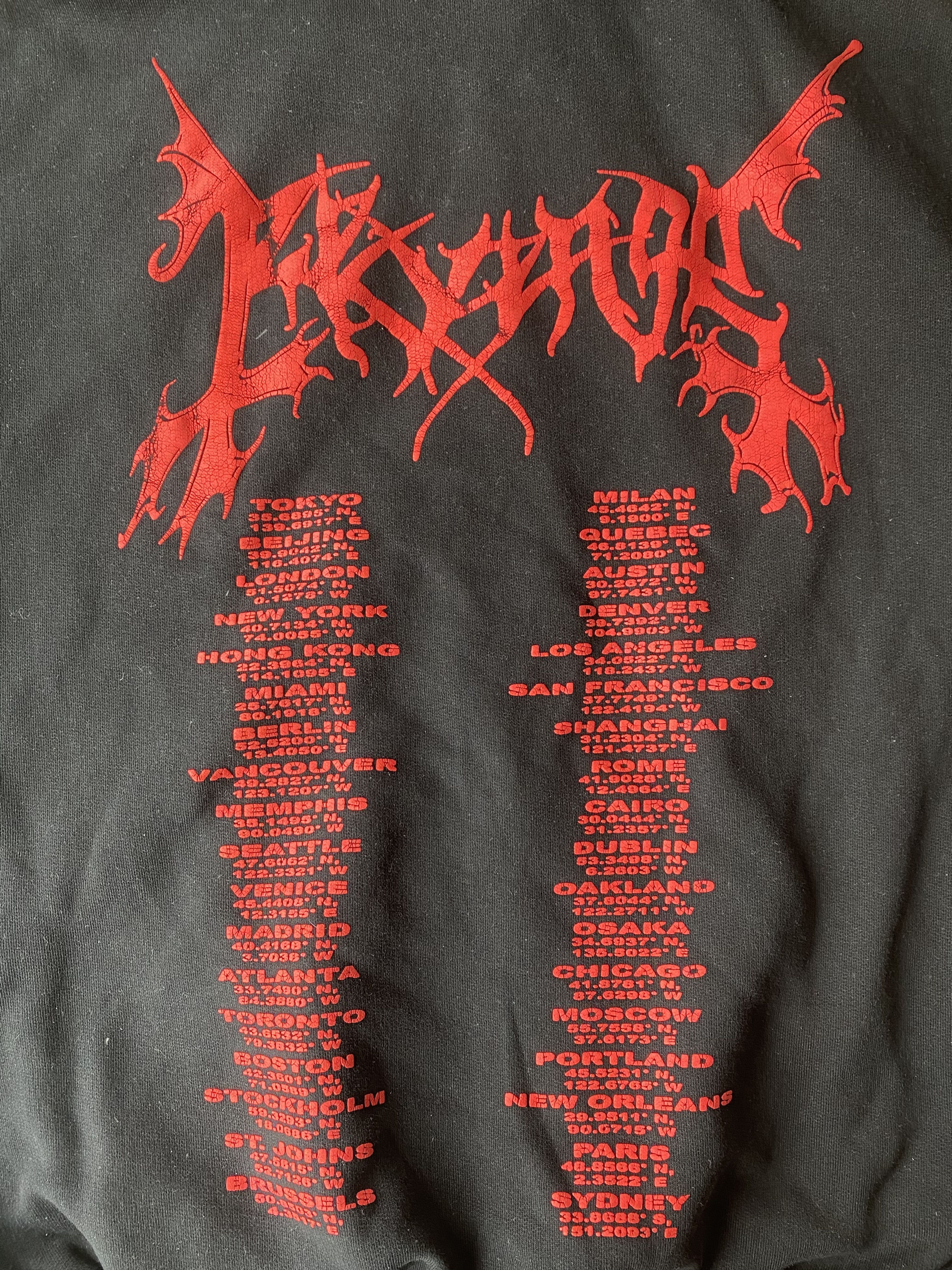 Revenge Mayhem x Revenge Tour Hoodie (Black with Red Lettering) Size US M / EU 48-50 / 2 - 6 Thumbnail