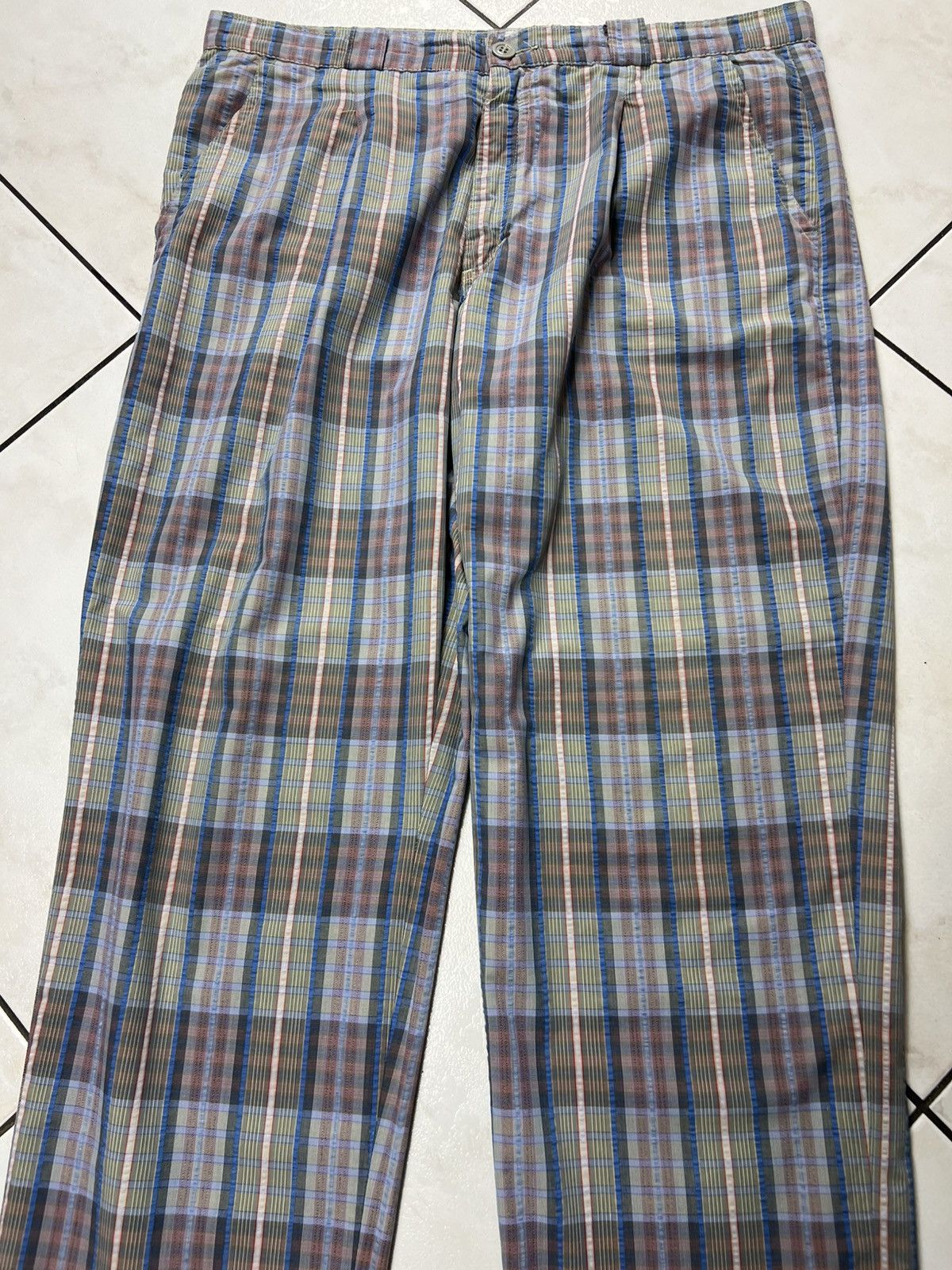 Levi's Vintage Levi’s CIVVY Street classic check seersucker pants Size US 34 / EU 50 - 4 Thumbnail