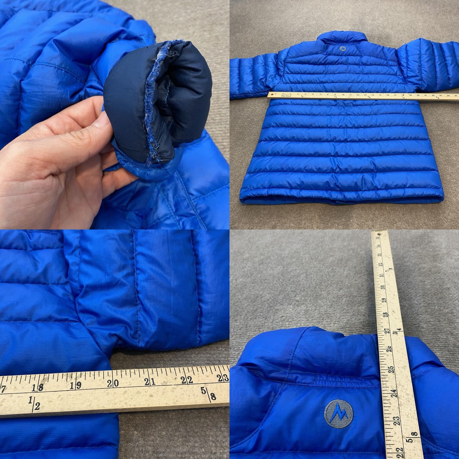 Marmot Marmot Jacket Mens Small Blue 700 Fill Down Puffer Full Zip Altered Sleeves Size US S / EU 44-46 / 1 - 9 Thumbnail