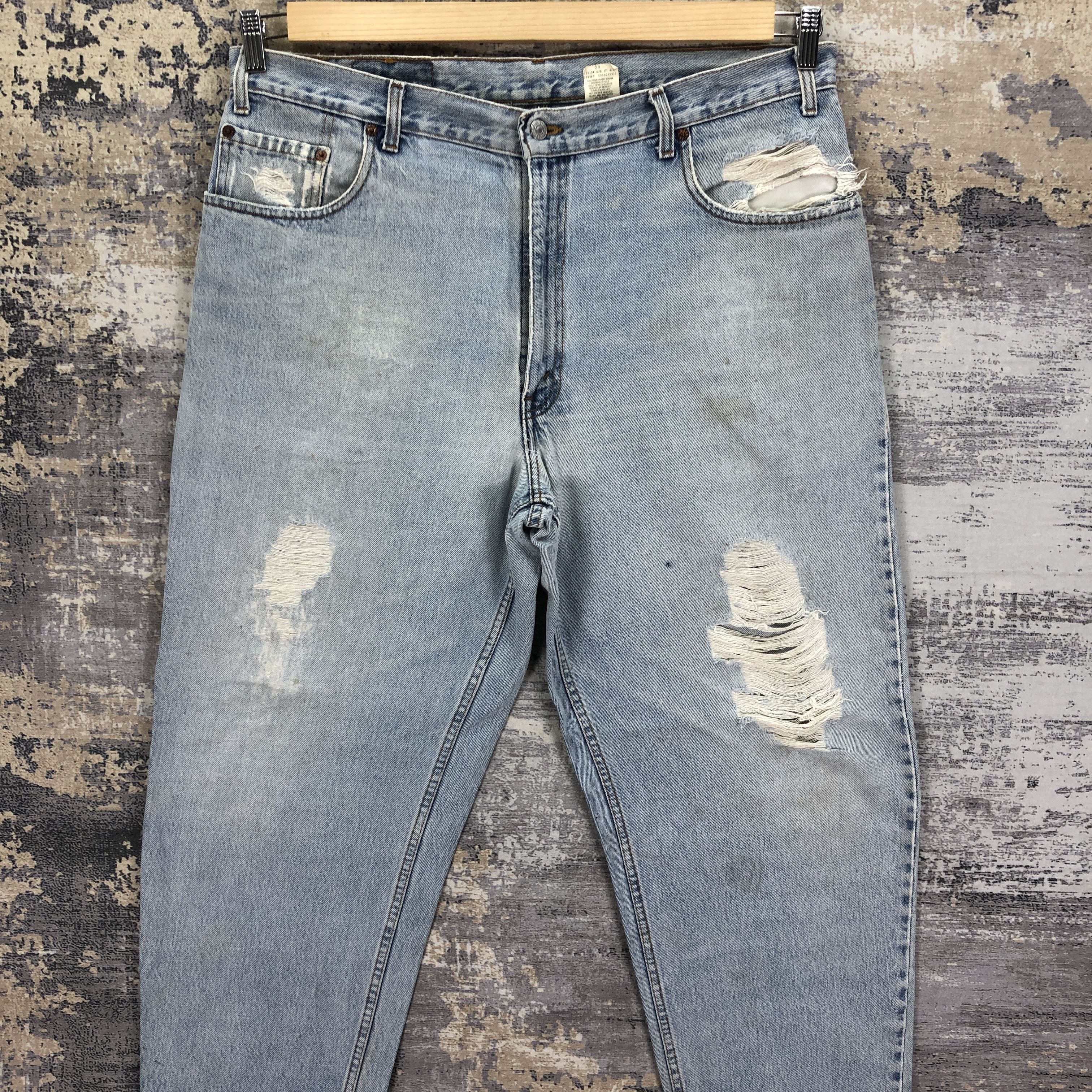 Levi's × Vintage Vintage Levis 560 Light Wash Jeans Distressed Levi's Denim Size US 38 / EU 54 - 3 Thumbnail