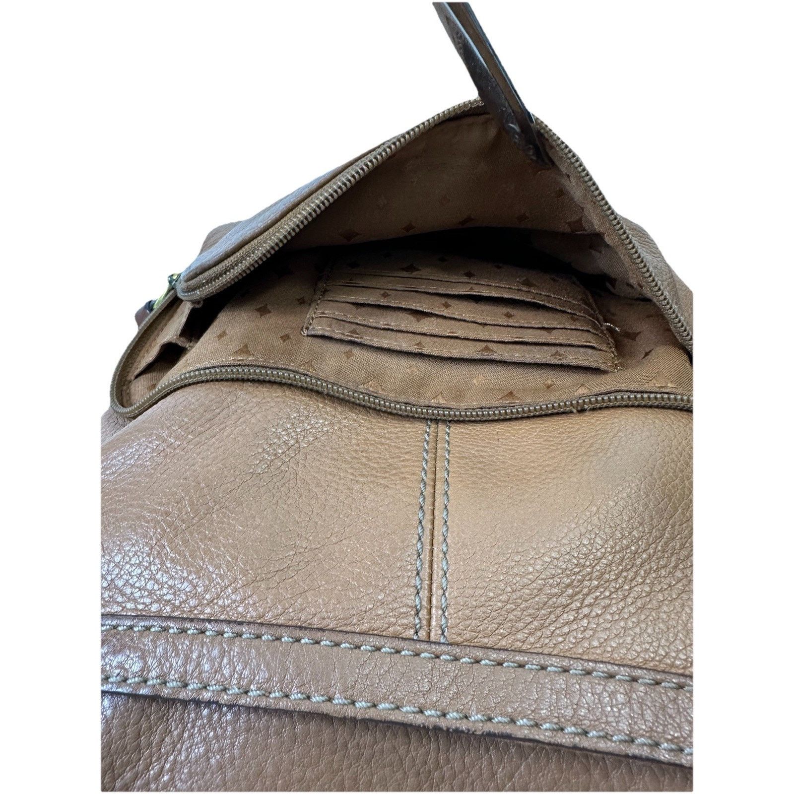 Fossil Fossil MorganTraveler Caramel PebbledLeather Bag Messenger Size ONE SIZE - 18 Thumbnail