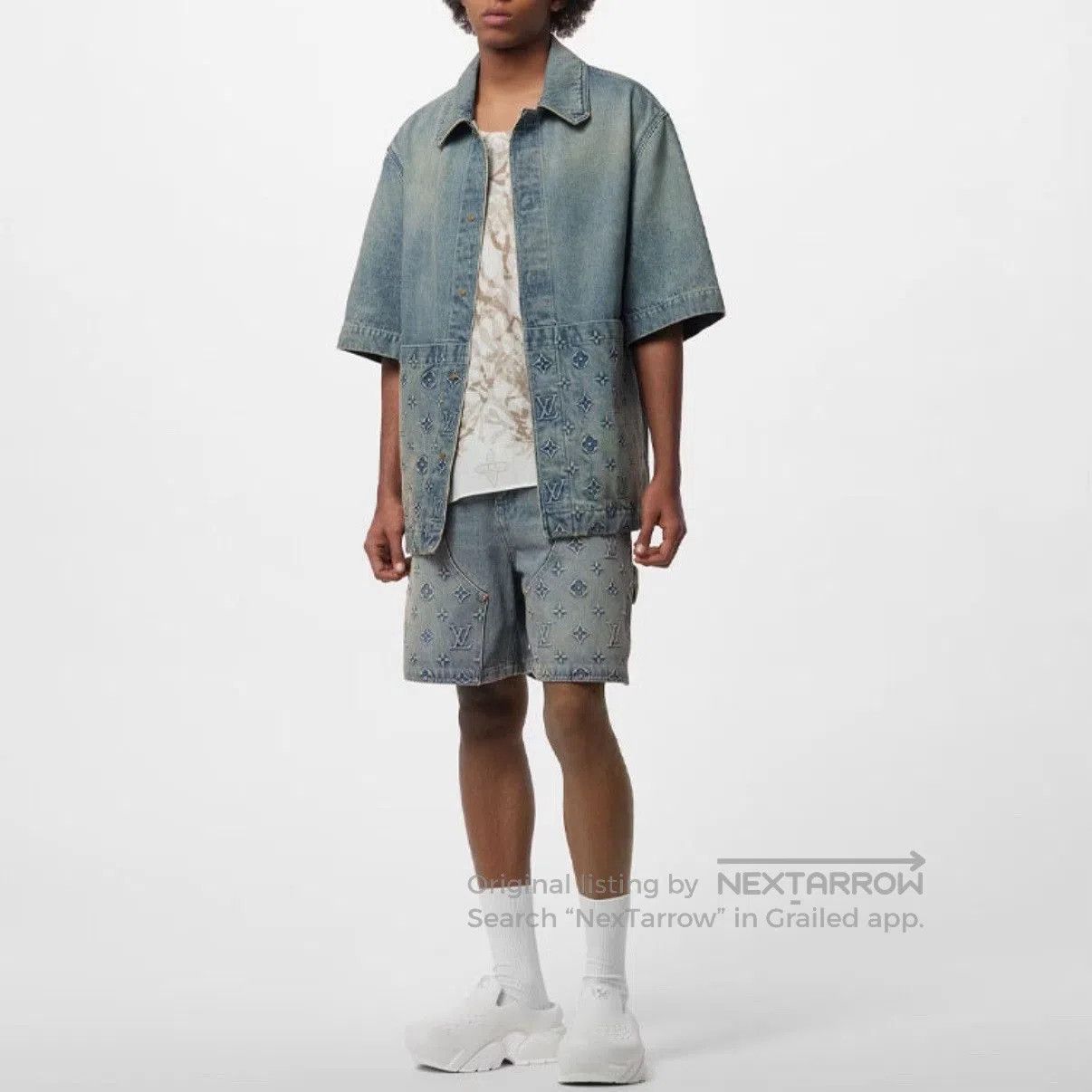 Louis Vuitton Louis Vuitton Denim Short-Sleeve Shirt. Size US XL / EU 56 / 4 - 6 Thumbnail
