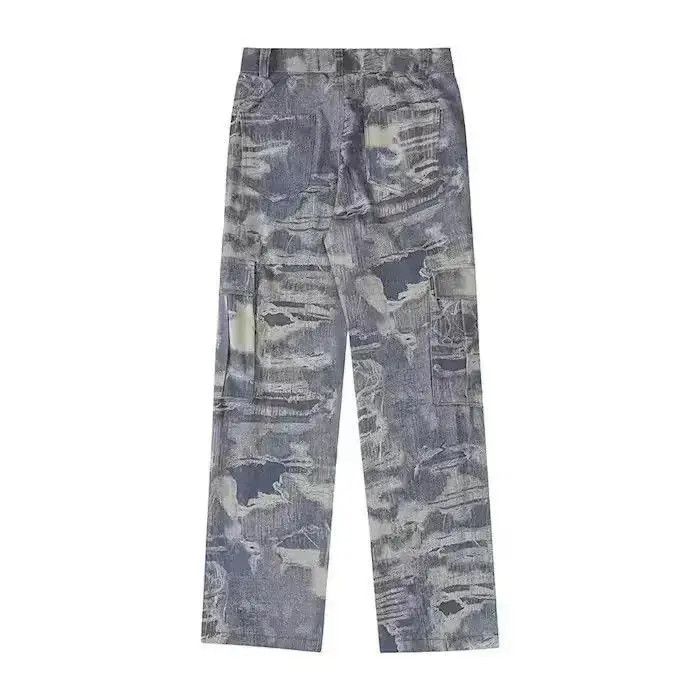 Japanese Brand Tie dye Technical denim cargo pants Men Size US 32 / EU 48 - 2 Thumbnail