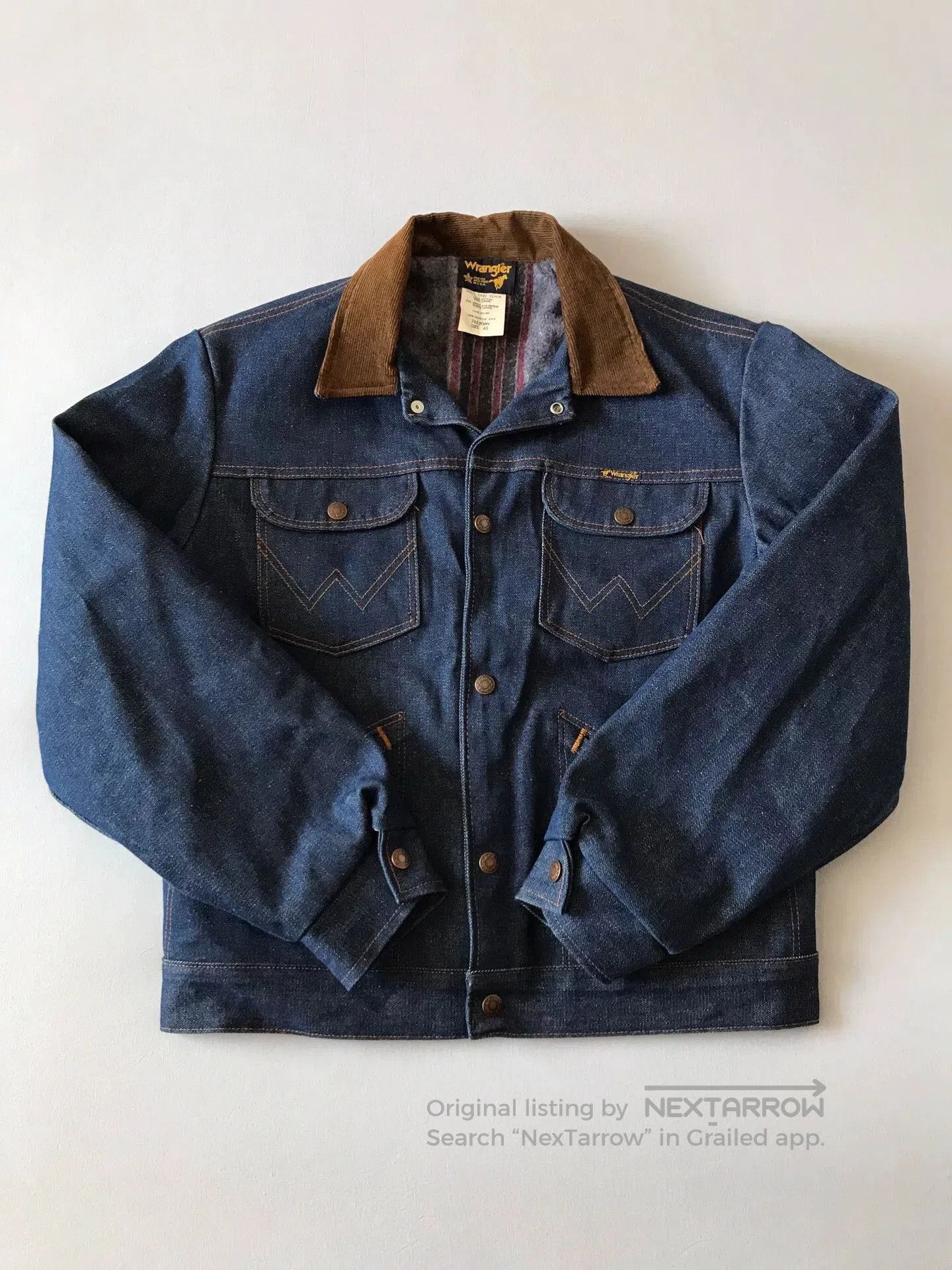 Wrangler 80s Wrangler 74220NV Western Denim Jacket. Size US XXS / EU 40 - 1 Thumbnail