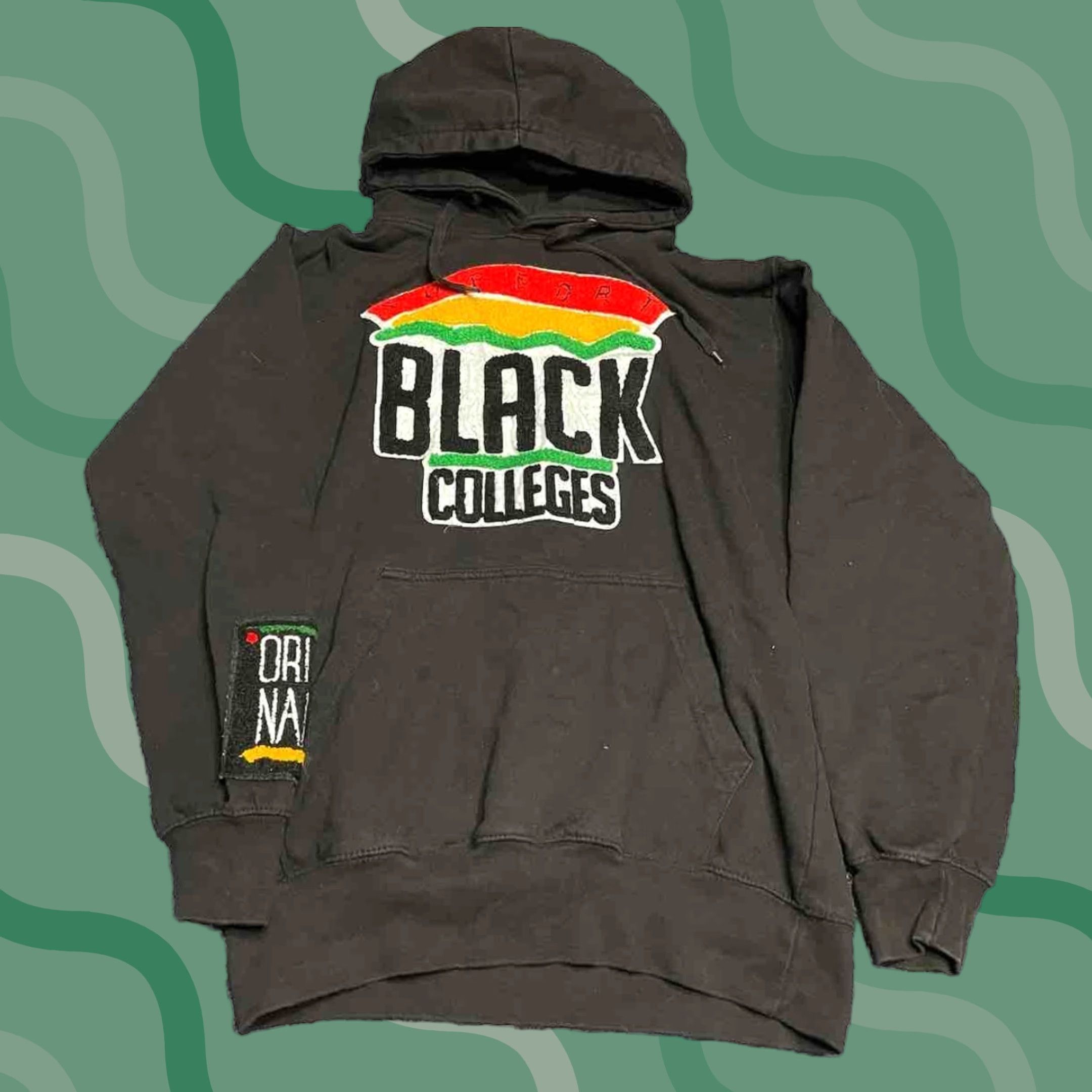 Vintage Support Black Colleges Hoodie University Embroidered Mens M Black College University Pullover Fleece Shirt/Unisex Adults N/A Size US M / EU 48-50 / 2 - 1 Thumbnail