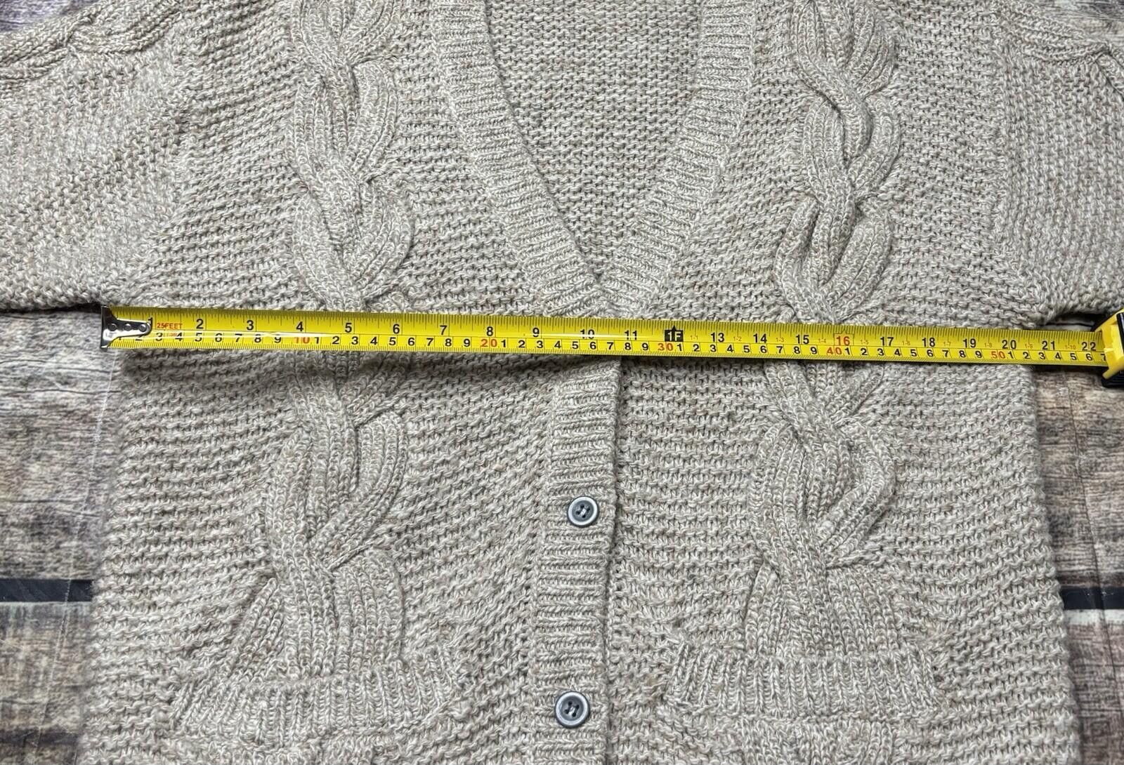 Other VTG Lizwear Cardigan Sweater Womens S Chunky Cable Knit Wool Size S / US 4 / IT 40 - 9 Thumbnail