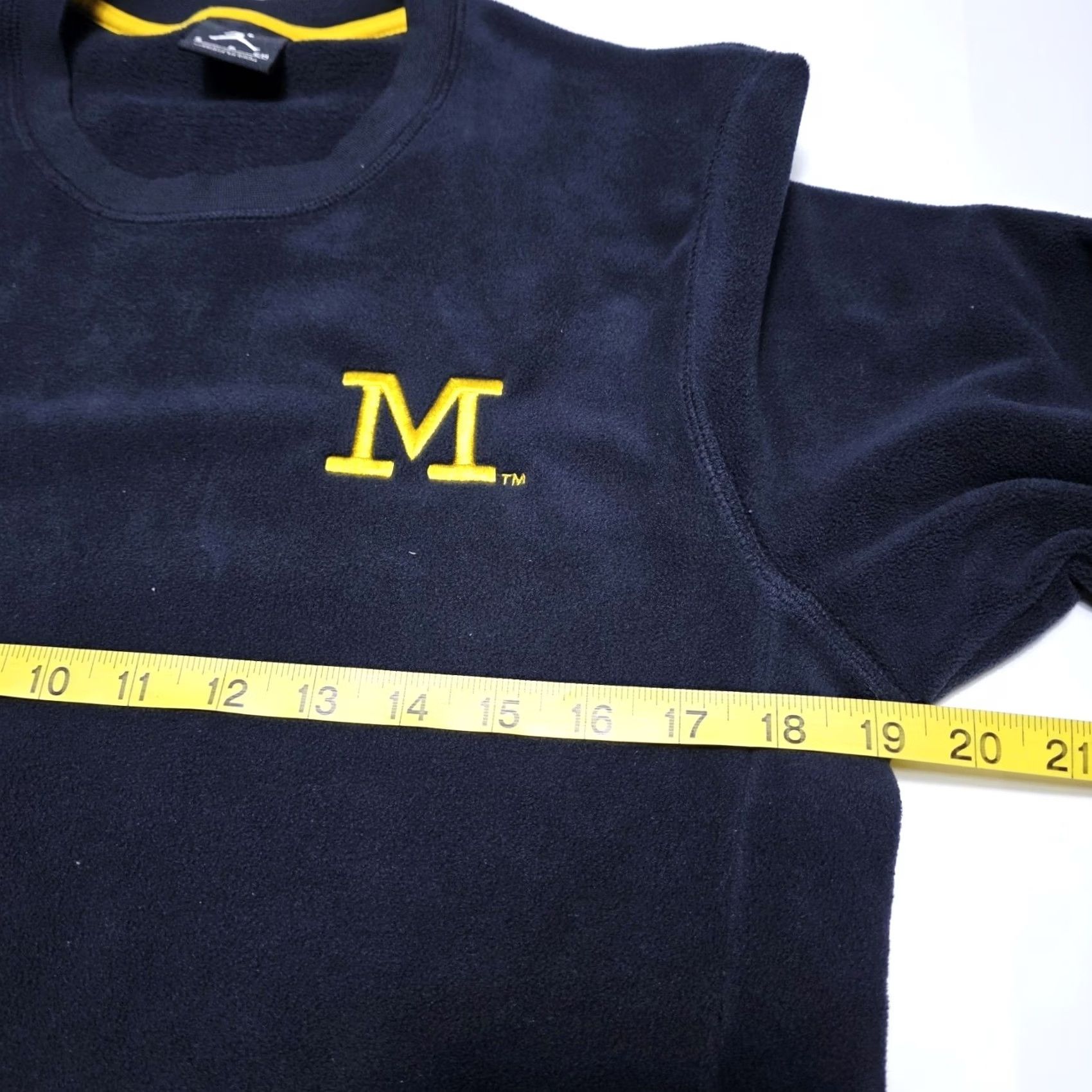 Jordan Brand Nike Jordan Jumpman Michigan Wolverines Sweatshirt Shirt Crew Michigan Blue S Mens Small Pocket Embroidered Logo Fleece Pullover Size US S / EU 44-46 / 1 - 8 Thumbnail