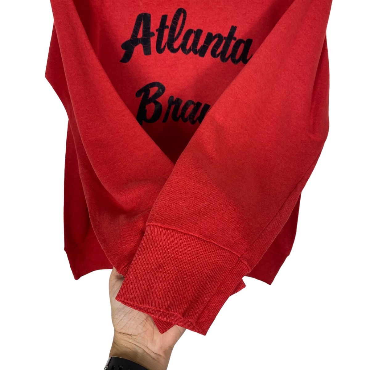American Needle Vintage 90s Atlanta Bravers Big Logo Crewneck Sweatshirt Size US S / EU 44-46 / 1 - 9 Thumbnail