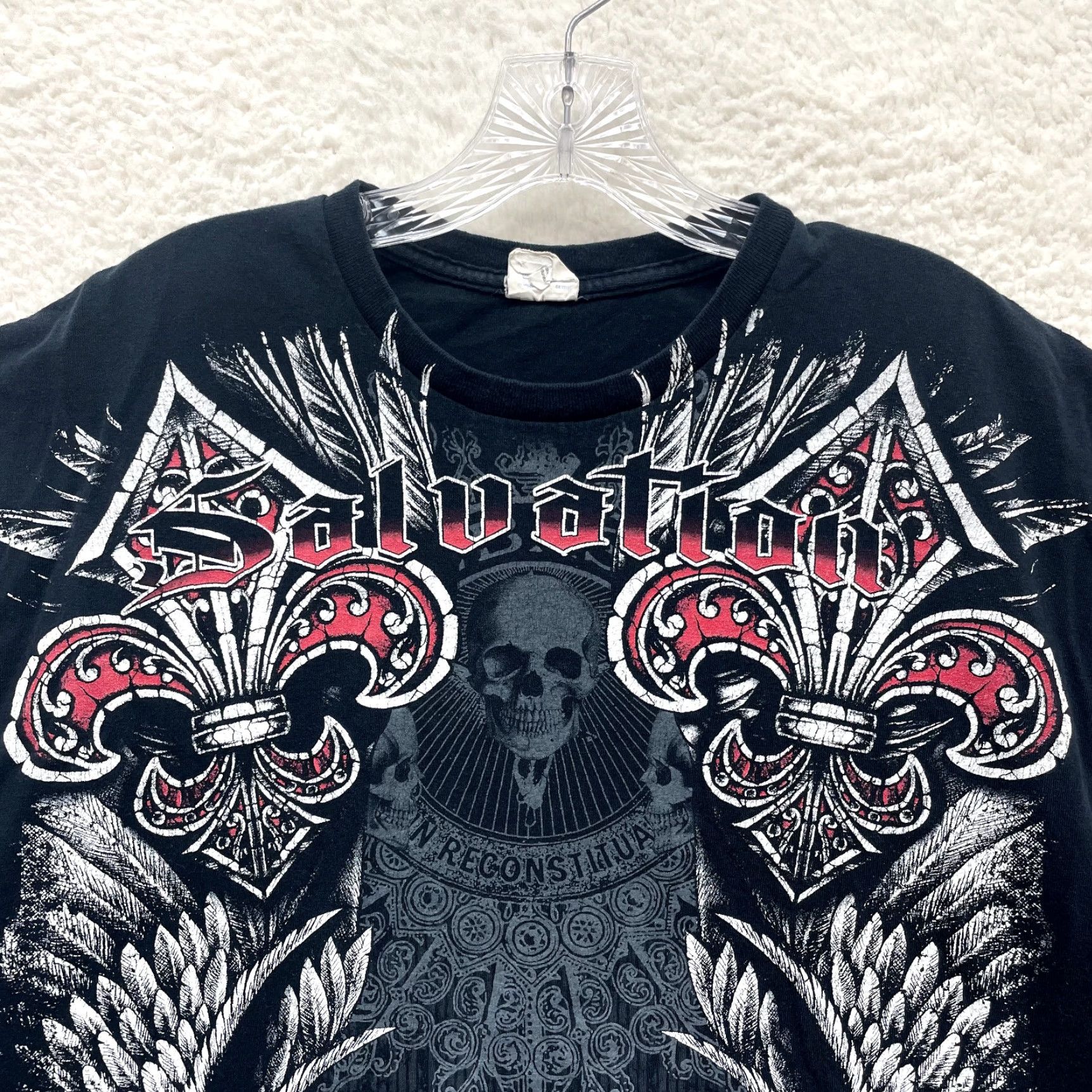 Gildan VINTAGE Y2K T-SHIRT XL Black Skull Graphic Cyber Grunge Moto Tattoo Affliction - Men, Graphic Tee, Sleeveless, Gildan, Cotton Size US XL / EU 56 / 4 - 3 Thumbnail