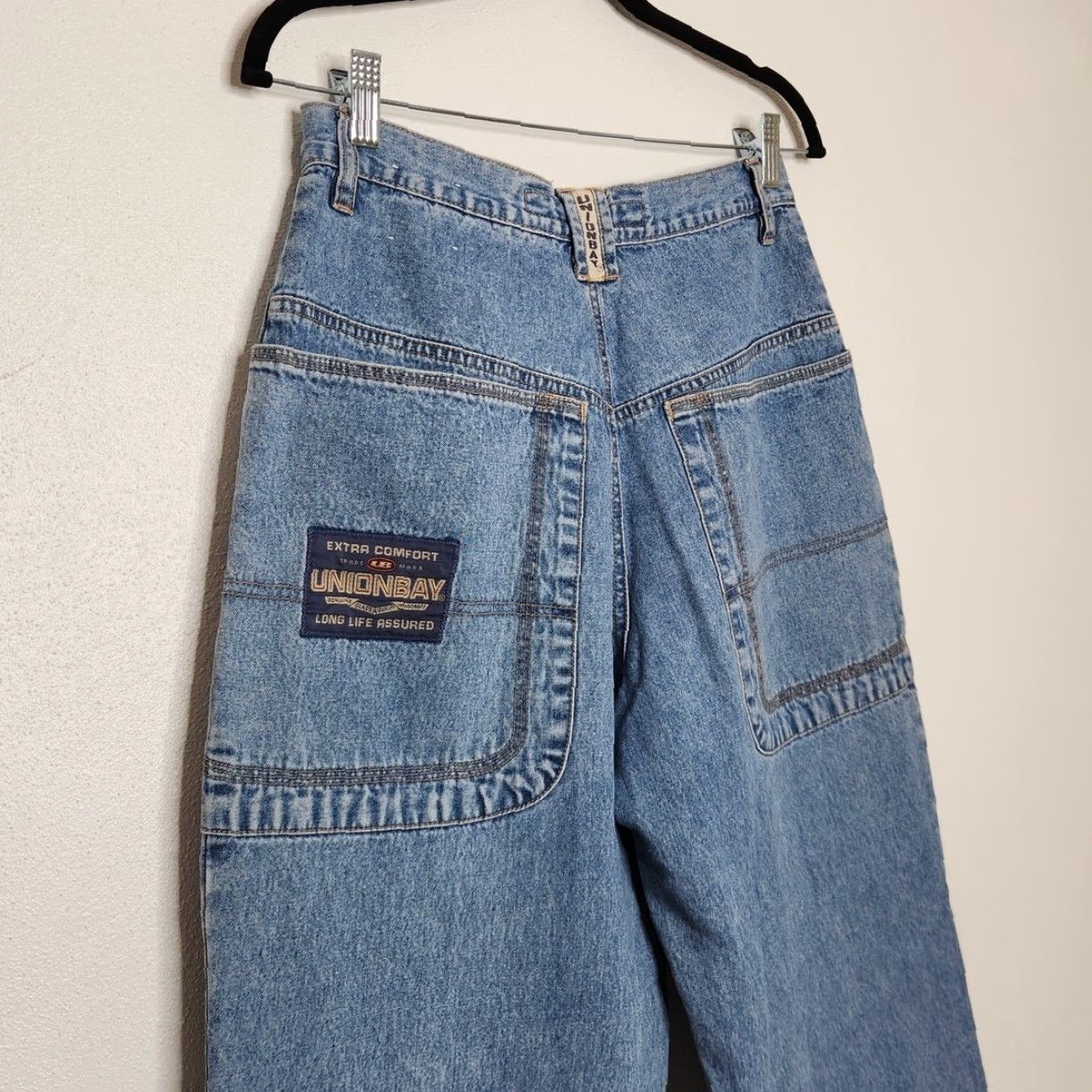 Vintage VINTAGE Unionbay Cargo Pants Jeans Bottoms Punk 90s Grunge Cobain Size 30 Womens Blue Pants 30 Size 30" / US 8 / IT 44 - 3 Thumbnail