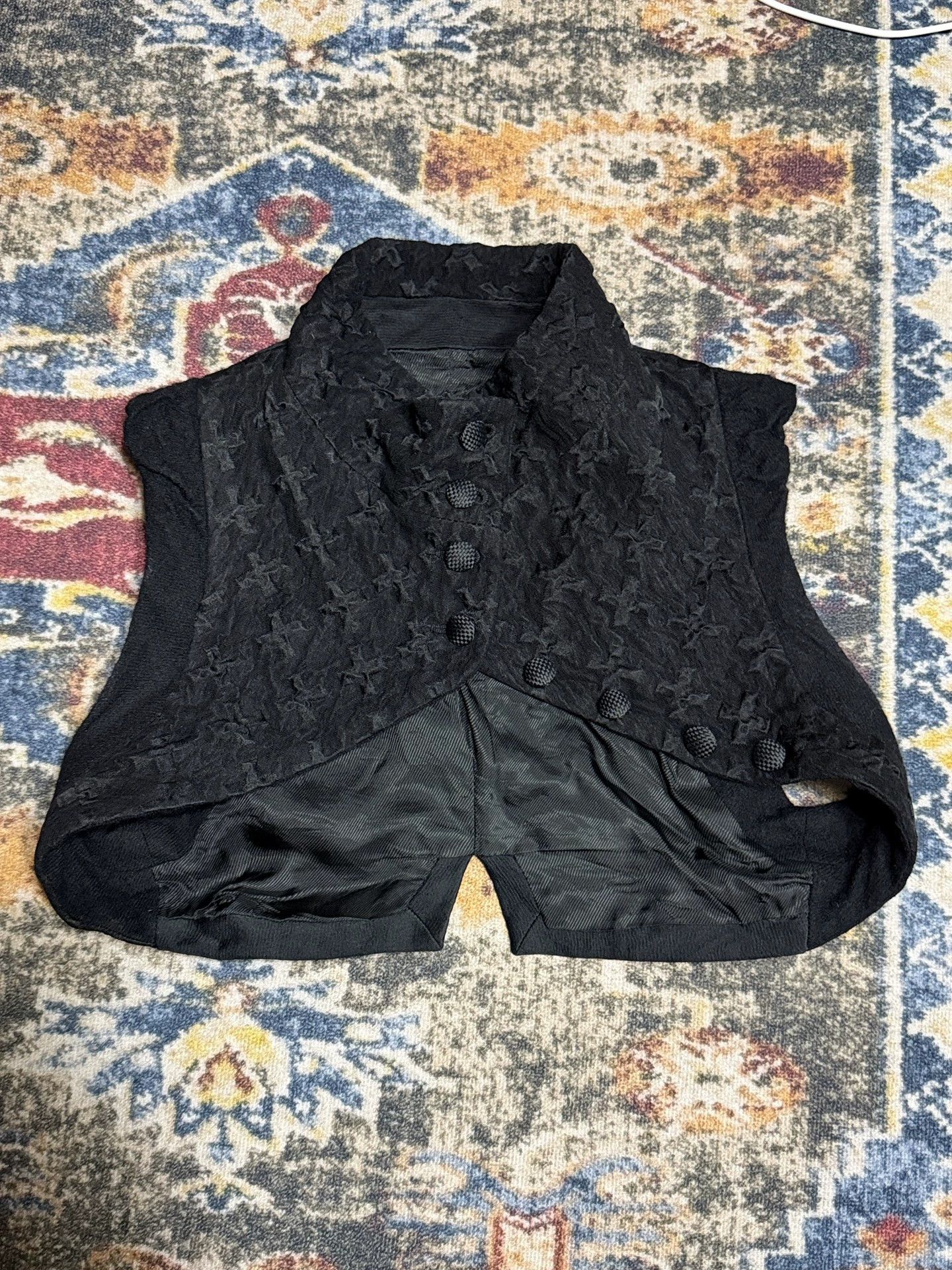 Ann Demeulemeester Ann demeulemeester black embroidered short vest. Size S / US 4 / IT 40 - 2 Thumbnail
