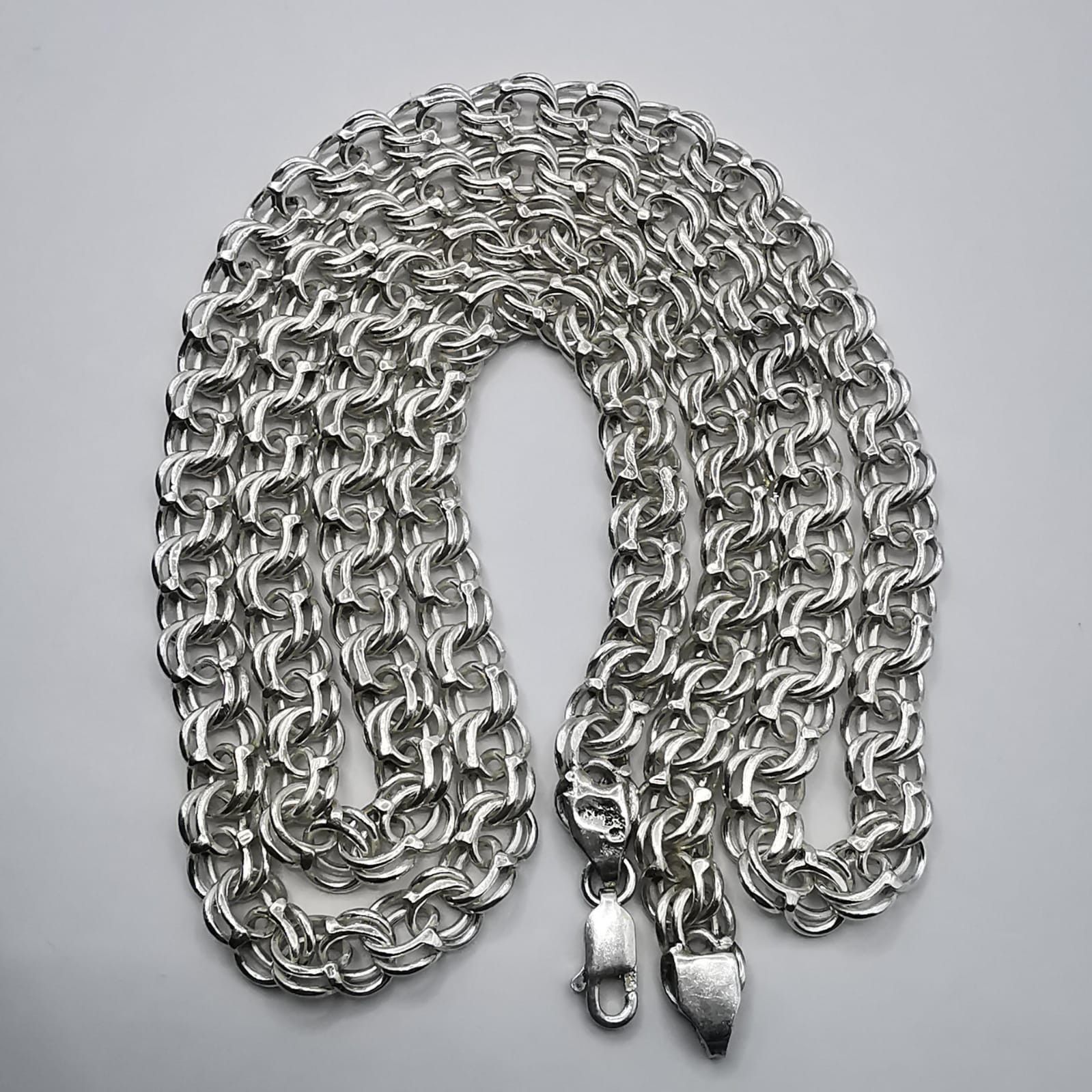 Sterling Silver Vintage Statement Chain, 925 Sterling Silver, Signed 32,67g Size ONE SIZE - 1 Thumbnail