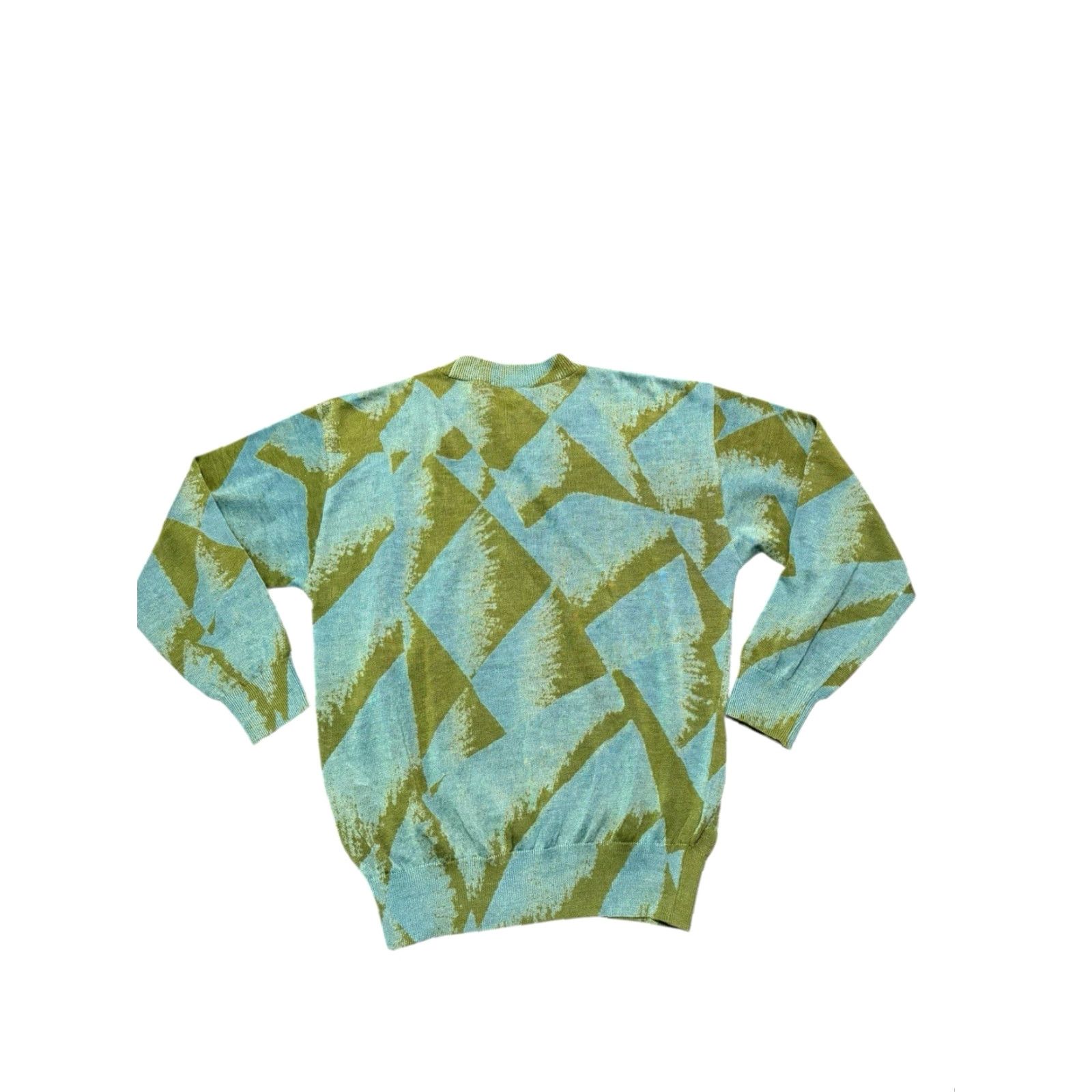 Issey Miyake VINTAGE Issey Miyake Men Abstract Intarsia Linen Sweater ME21KN036 Archival Size US M / EU 48-50 / 2 - 7 Thumbnail