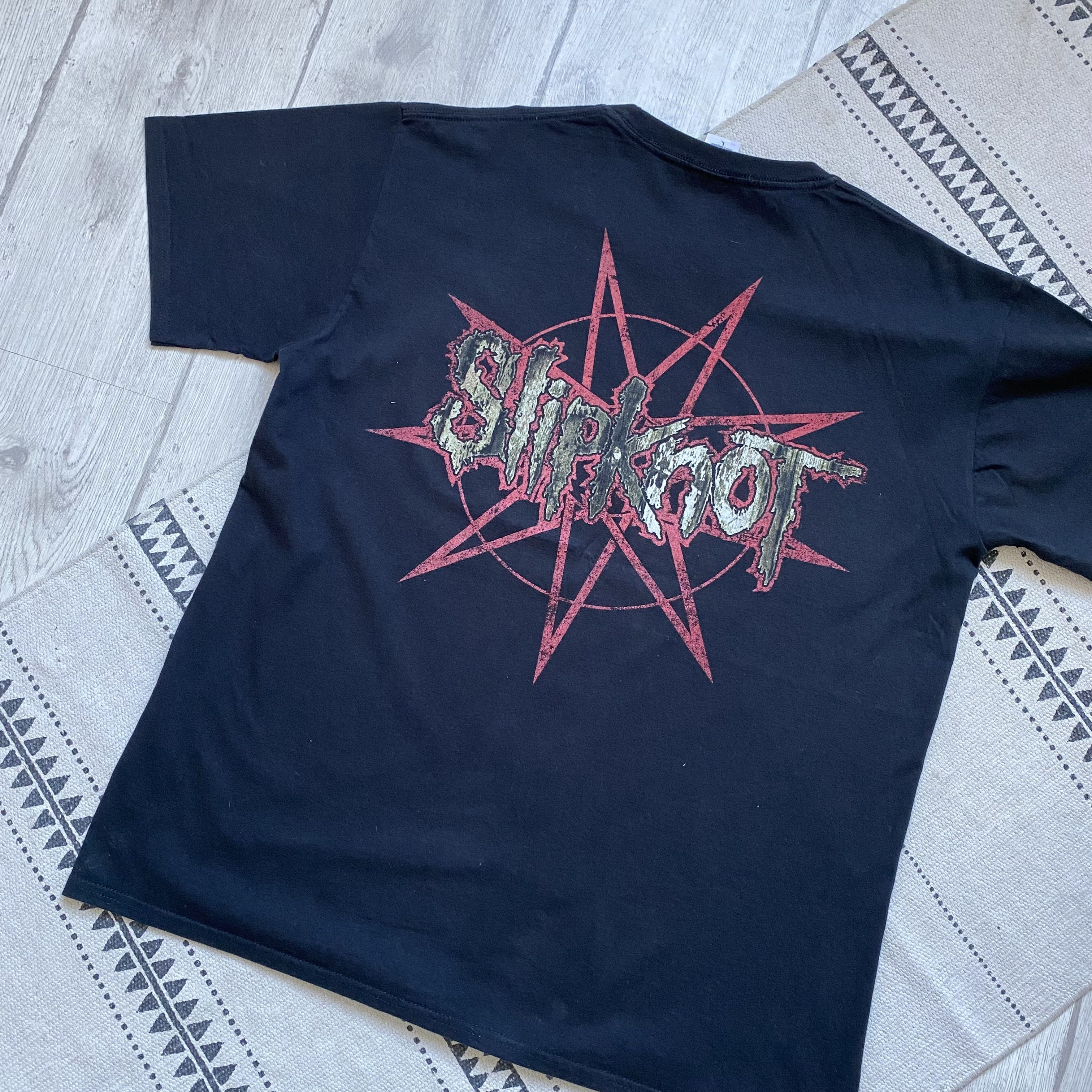 Band Tees 💀 Vintage 00s Slipknot Rock Band tee skeleton girl print Size US L / EU 52-54 / 3 - 7 Thumbnail