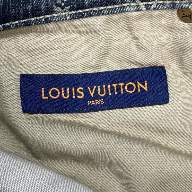 Louis Vuitton Louis Vuitton Green Rendering Full Logo Denim Pants Size US 34 / EU 50 - 5 Thumbnail