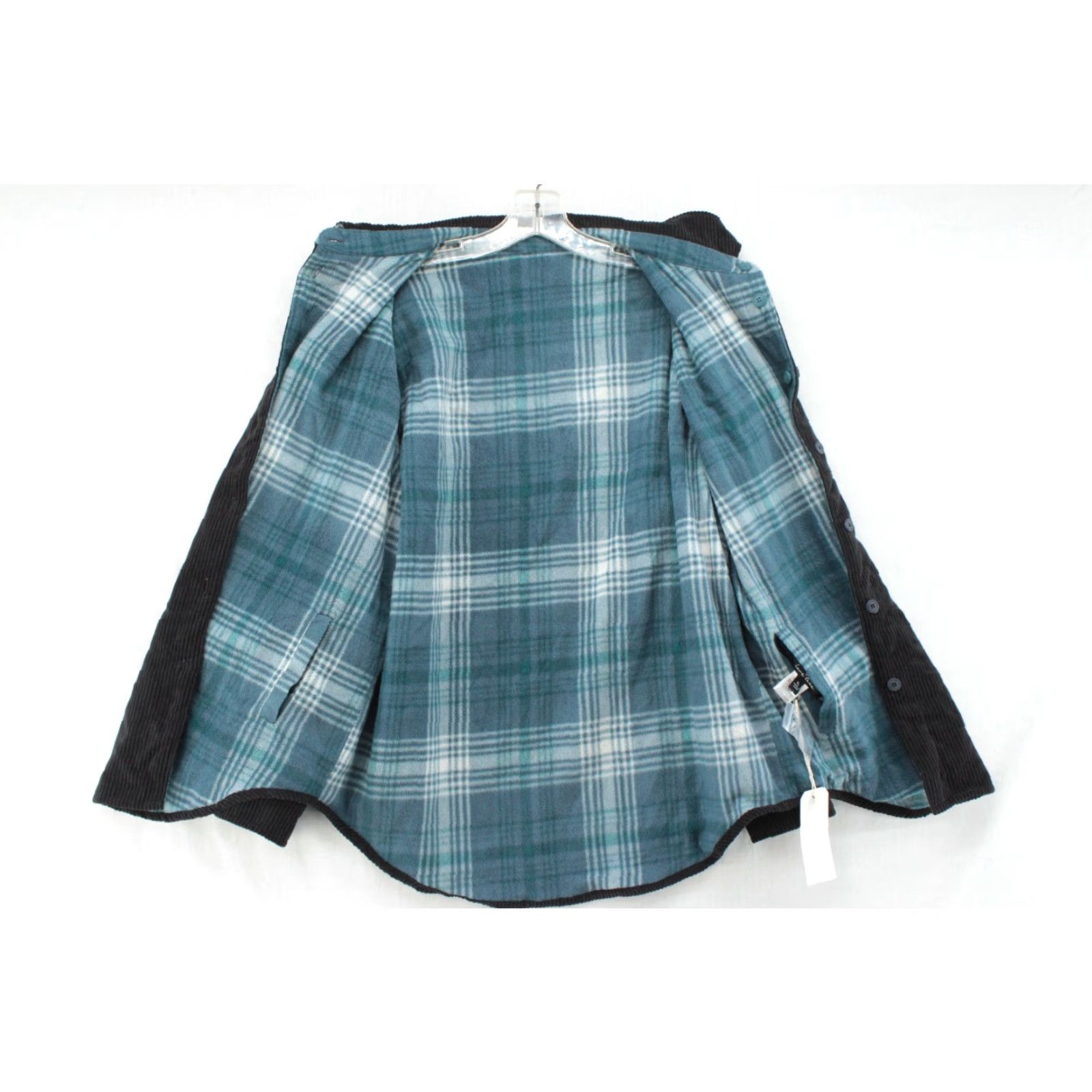 Vintage Love Tree NWT Jacket Womens XL Blue corduroy plaid shacket reversible Size XL / US 12-14 / IT 48-50 - 7 Thumbnail