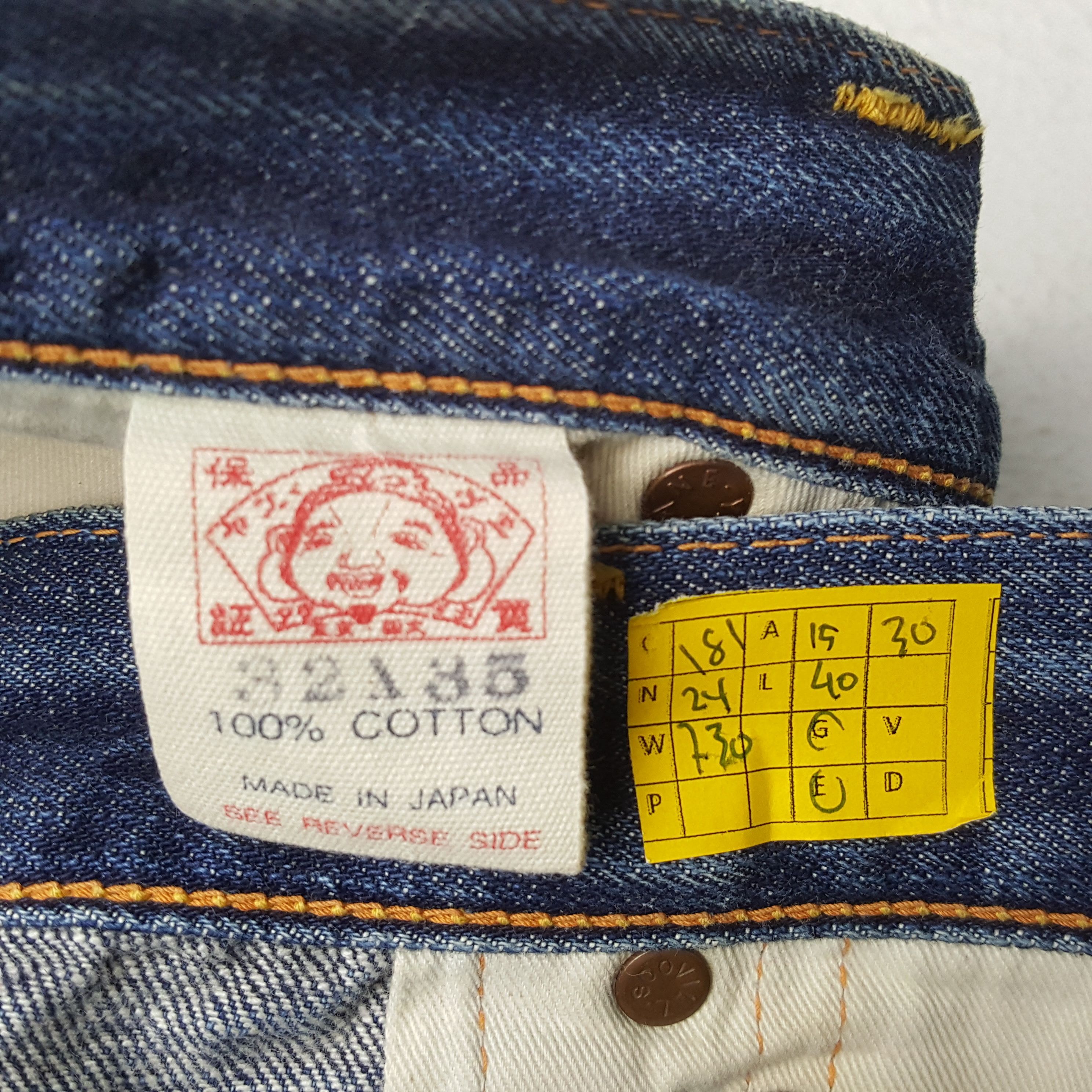 Evisu × Japanese Brand × Vintage Vintage EVISU Japanese Brand Daicock Custom Denim Jeans Size US 30 / EU 46 - 14 Thumbnail
