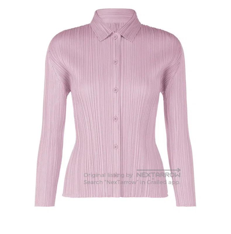 Issey Miyake Irregular Lapel Top in Orange