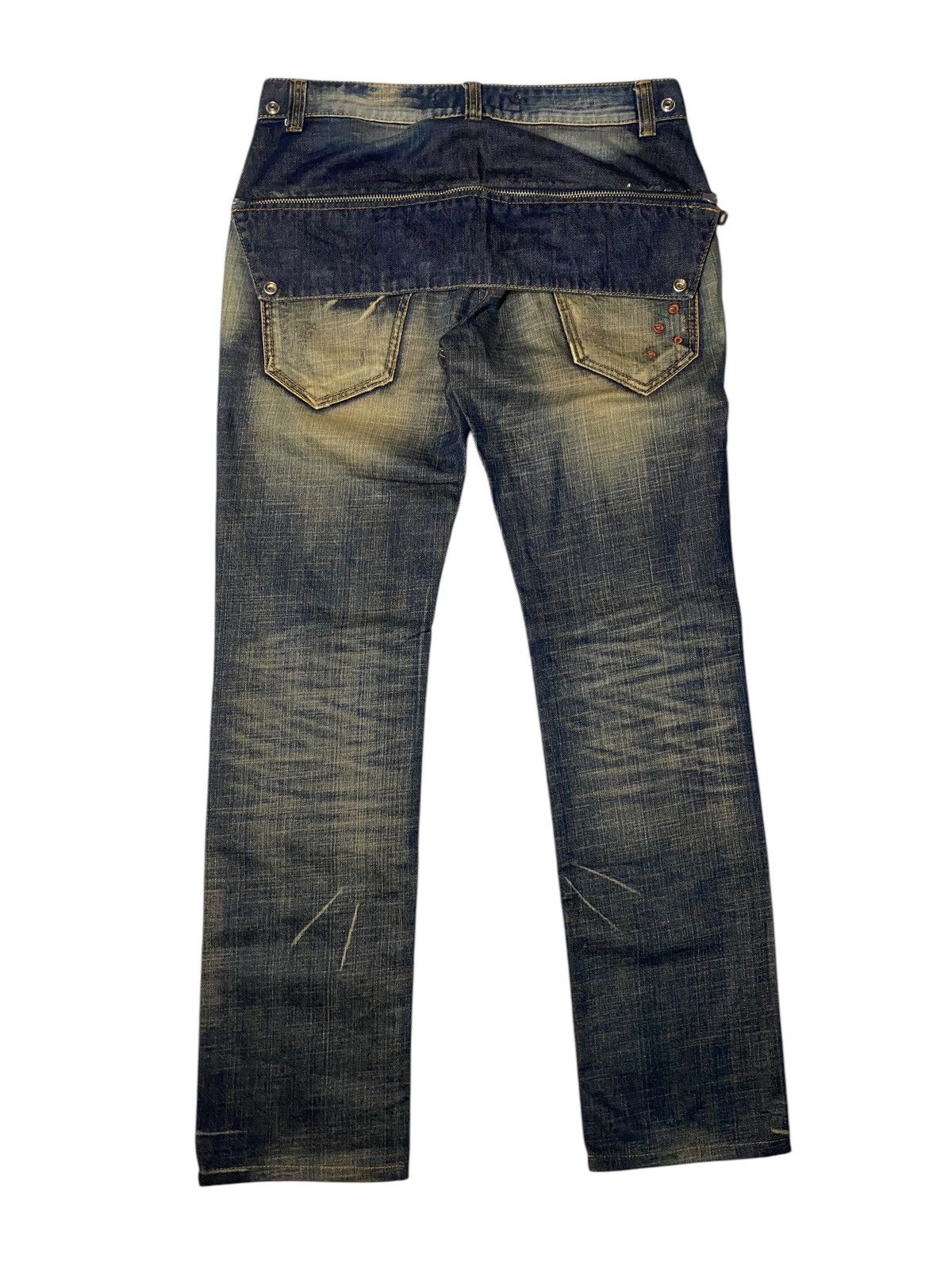 If Six Was Nine 2000's Husky Mudwash Clawmark 2 Style Jeans Size US 31 - 12 Thumbnail