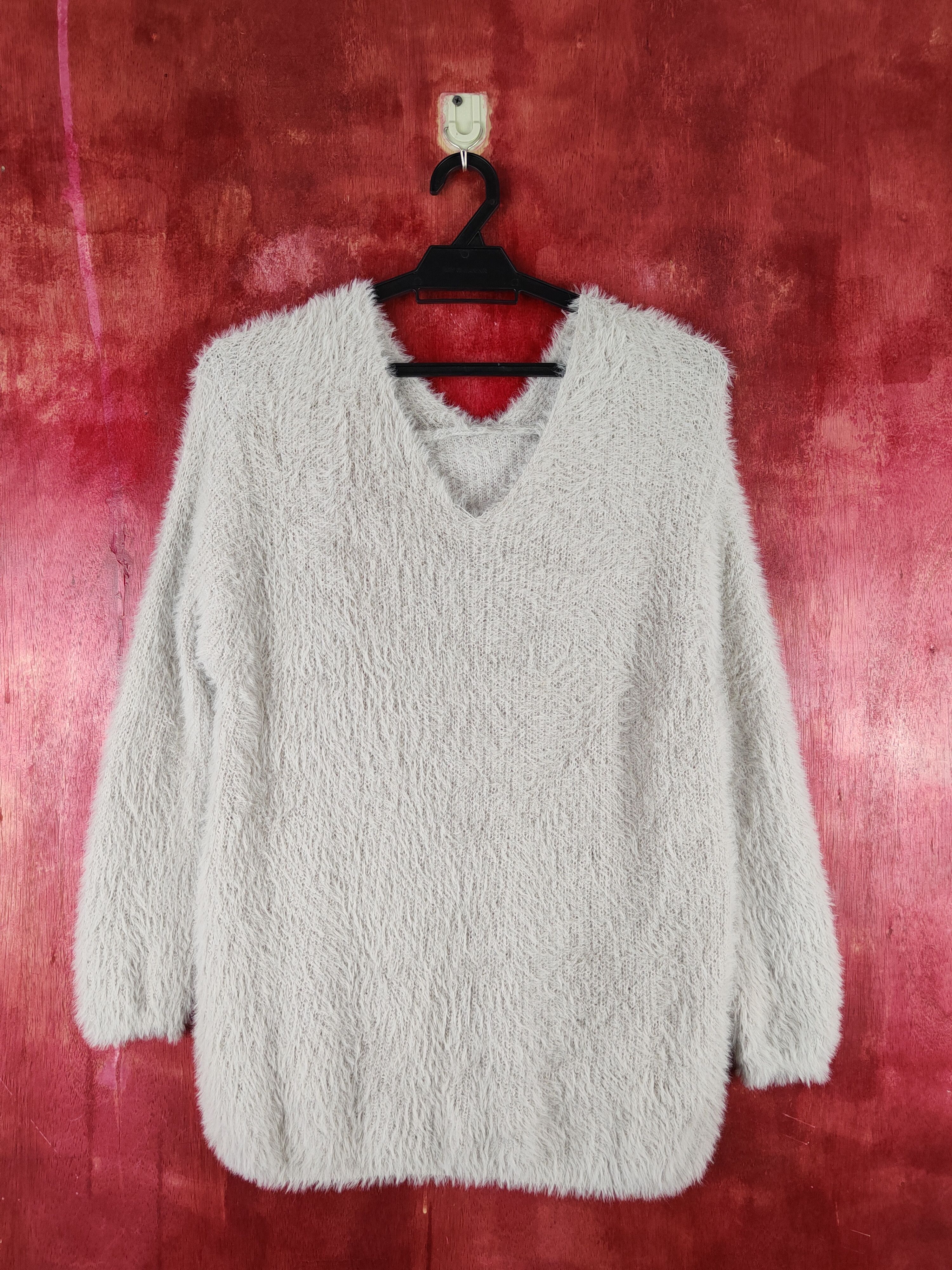 GU GU Gray Shag Shaggy Fur Mohair Knitwear #S1974 Size S / US 4 / IT 40 - 1 Thumbnail