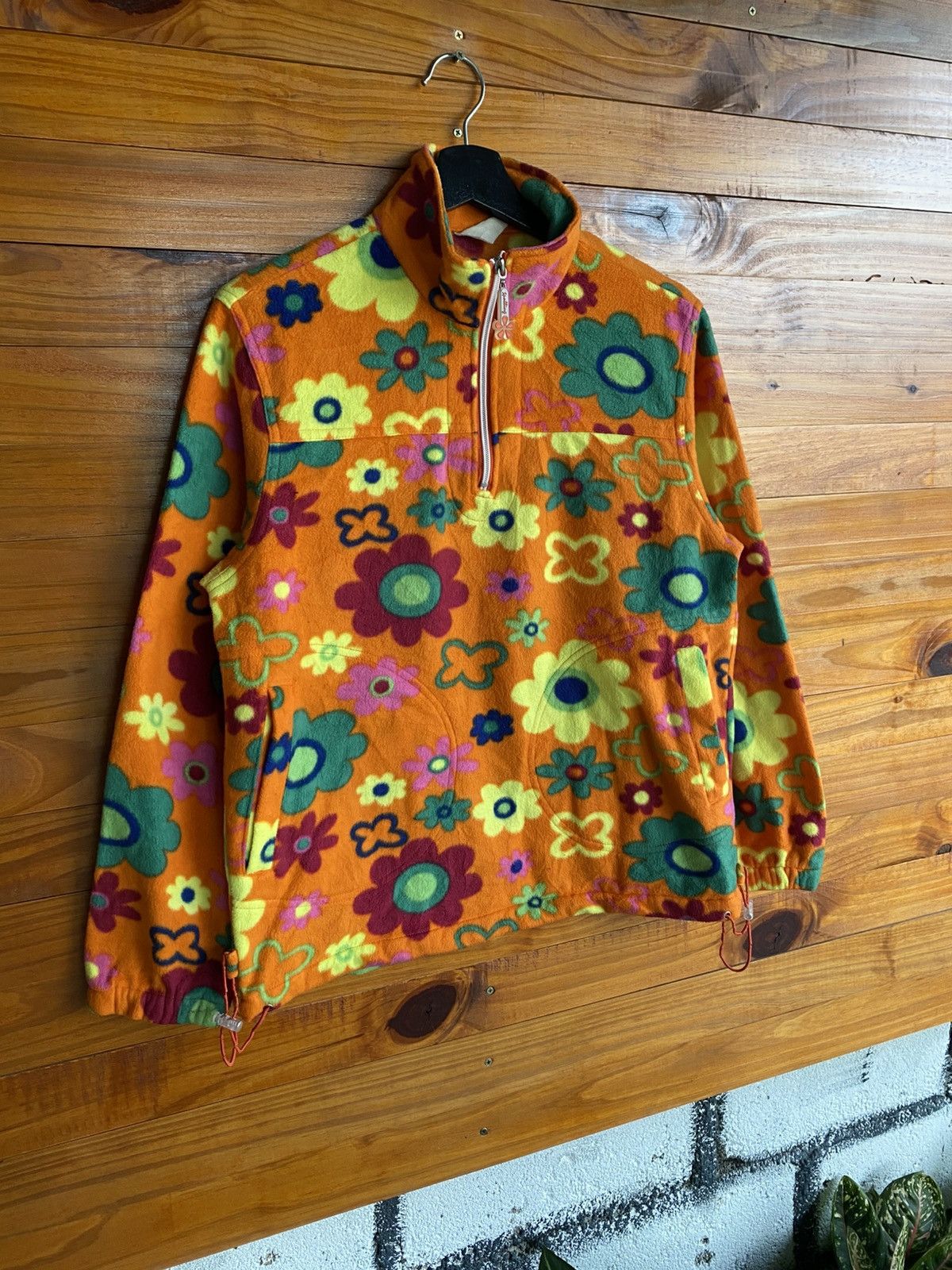 Vintage Vintage Strolling Flower Power Fleece Pullover Retro Size US S / EU 44-46 / 1 - 5 Thumbnail