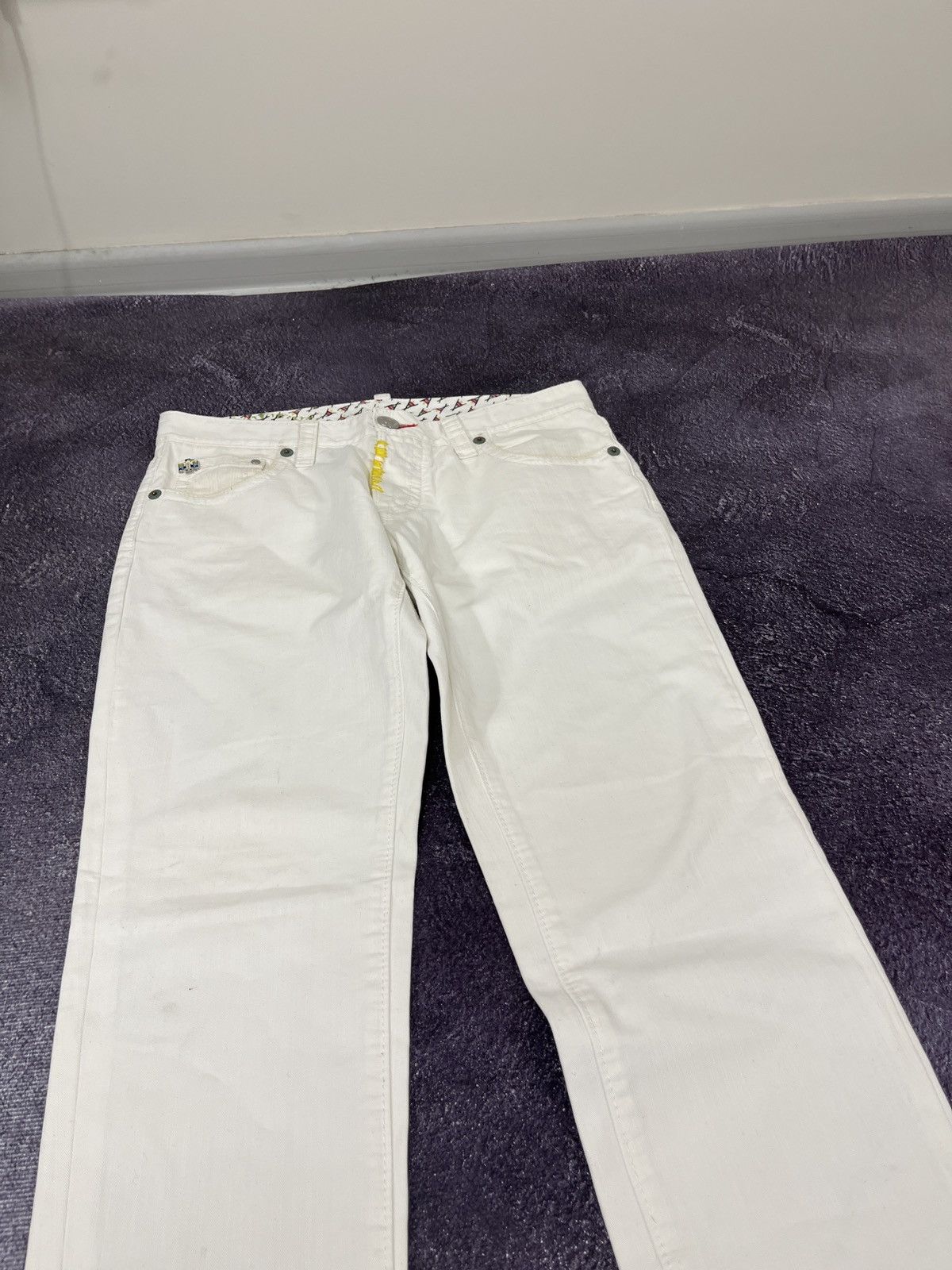 Dsquared2 Dsquared2 Women's Luxury White Flower Rare Pants Jeans Size 34" / US 12 / IT 48 - 9 Thumbnail