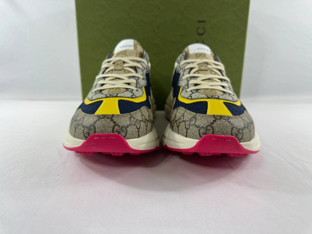 Gucci Gucci GG Rhyton 'Beige White Yellow' Size US 12 / EU 45 - 4 Thumbnail