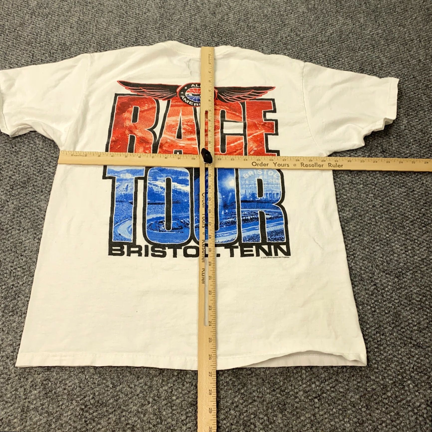 Chase Authentics Nascar Shirt Mens Large White All American Race Tour Bristol Tennessee Shirt Size US L / EU 52-54 / 3 - 6 Thumbnail