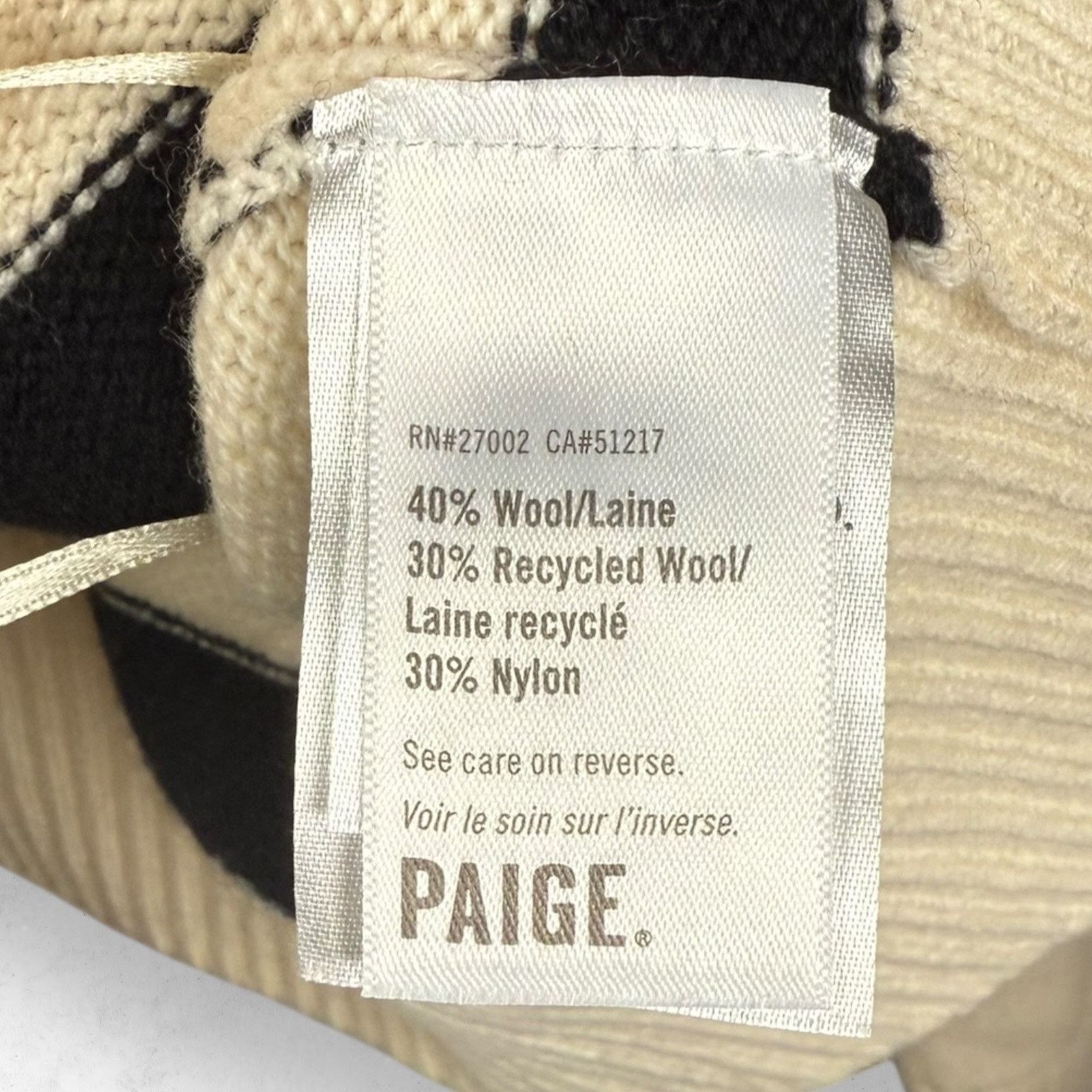 Paige PAIGE Zofia Striped Recycled Wool Blend Sweater Women's L Size L / US 10 / IT 46 - 5 Thumbnail