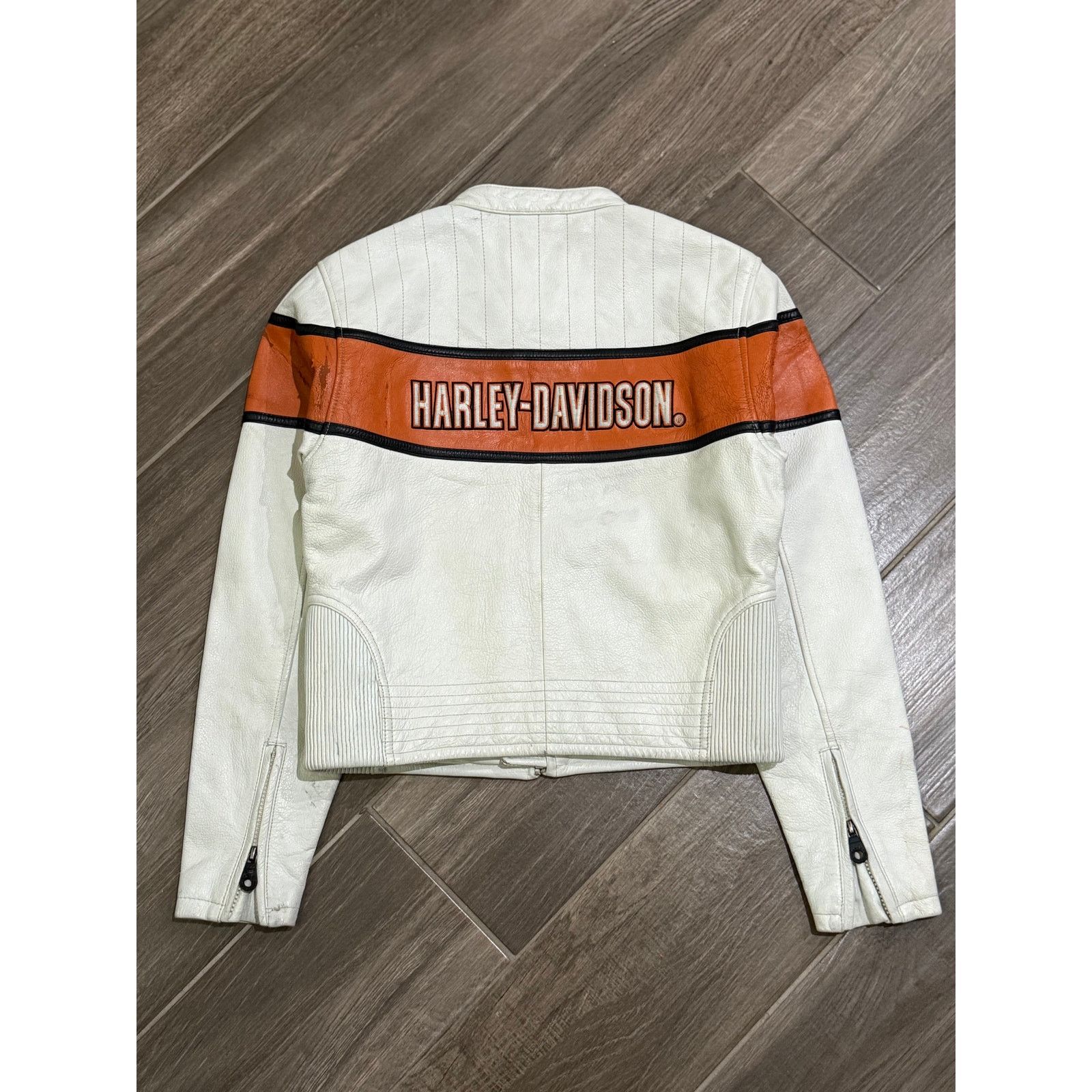 Harley Davidson Vintage Women's Harley Davidson Leather Biker Jacket Size S / US 4 / IT 40 - 6 Thumbnail