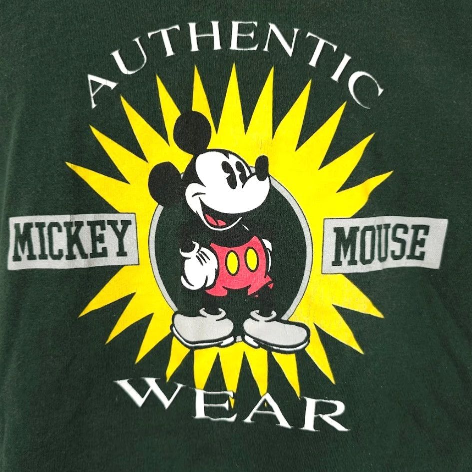 Disney VINTAGE Disney T-Shirt Mens 2XL Green 90s Mickey Mouse Made In USA Shirt Size US XXL / EU 58 / 5 - 3 Thumbnail