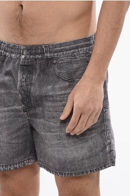 Diesel og1mm0625 Swim Shorts with Denim Effect Print in Grey Size US 30 / EU 46 - 2 Thumbnail