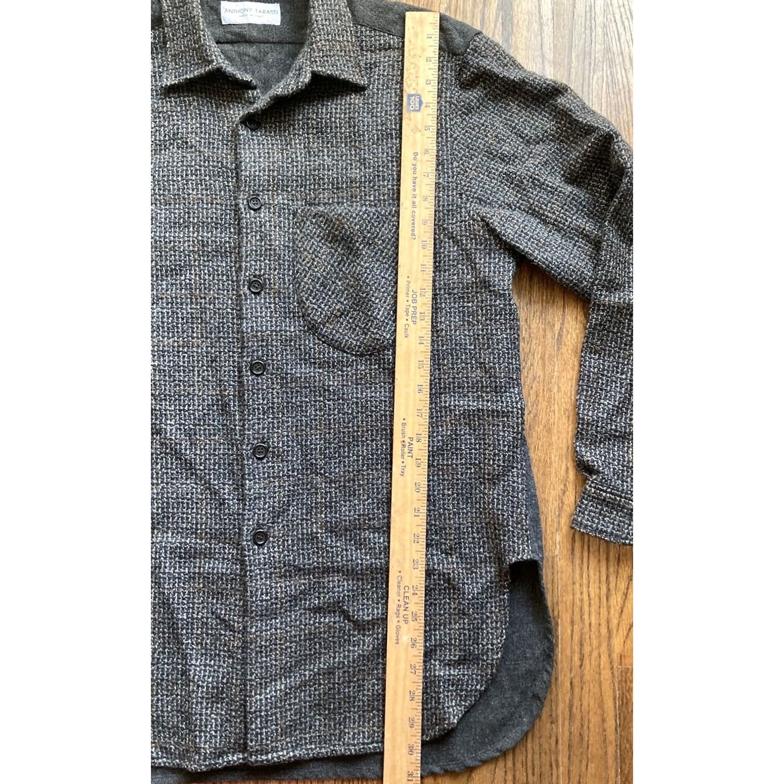 Vintage Anthony Tarassi Shirt Jacket Mens Size M Made In Italy Gray Bomber Shirt Jacket Mens Gray Knit Size US M / EU 48-50 / 2 - 5 Thumbnail