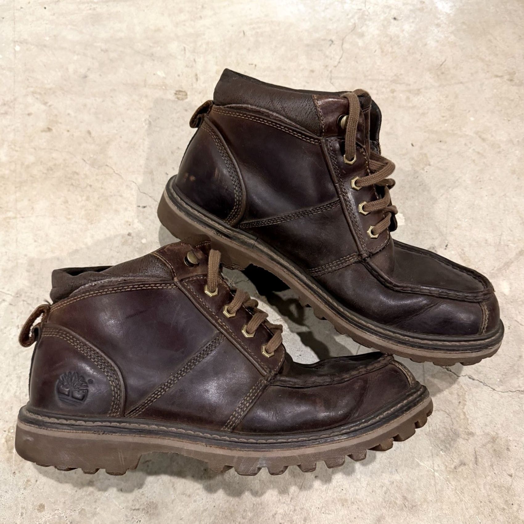 Timberland Timberland Boots Chukka Lace Up Moc Toe Leather Brown 21086 Size 11 M Mens Boots Size US 11 / EU 44 - 2 Thumbnail