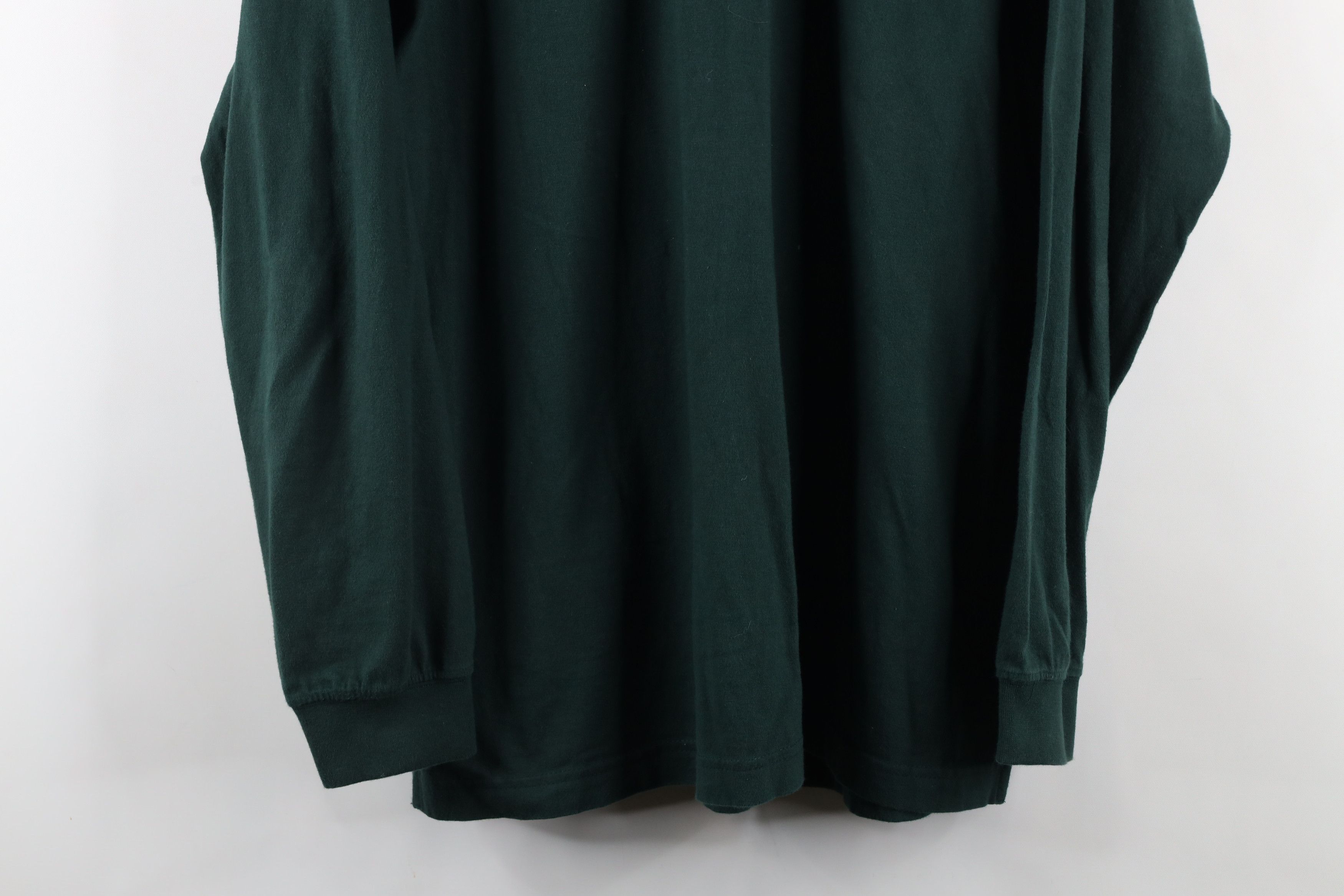 Vintage Vintage 90s Streetwear Long Sleeve Henley T-Shirt Green Size US M / EU 48-50 / 2 - 3 Thumbnail