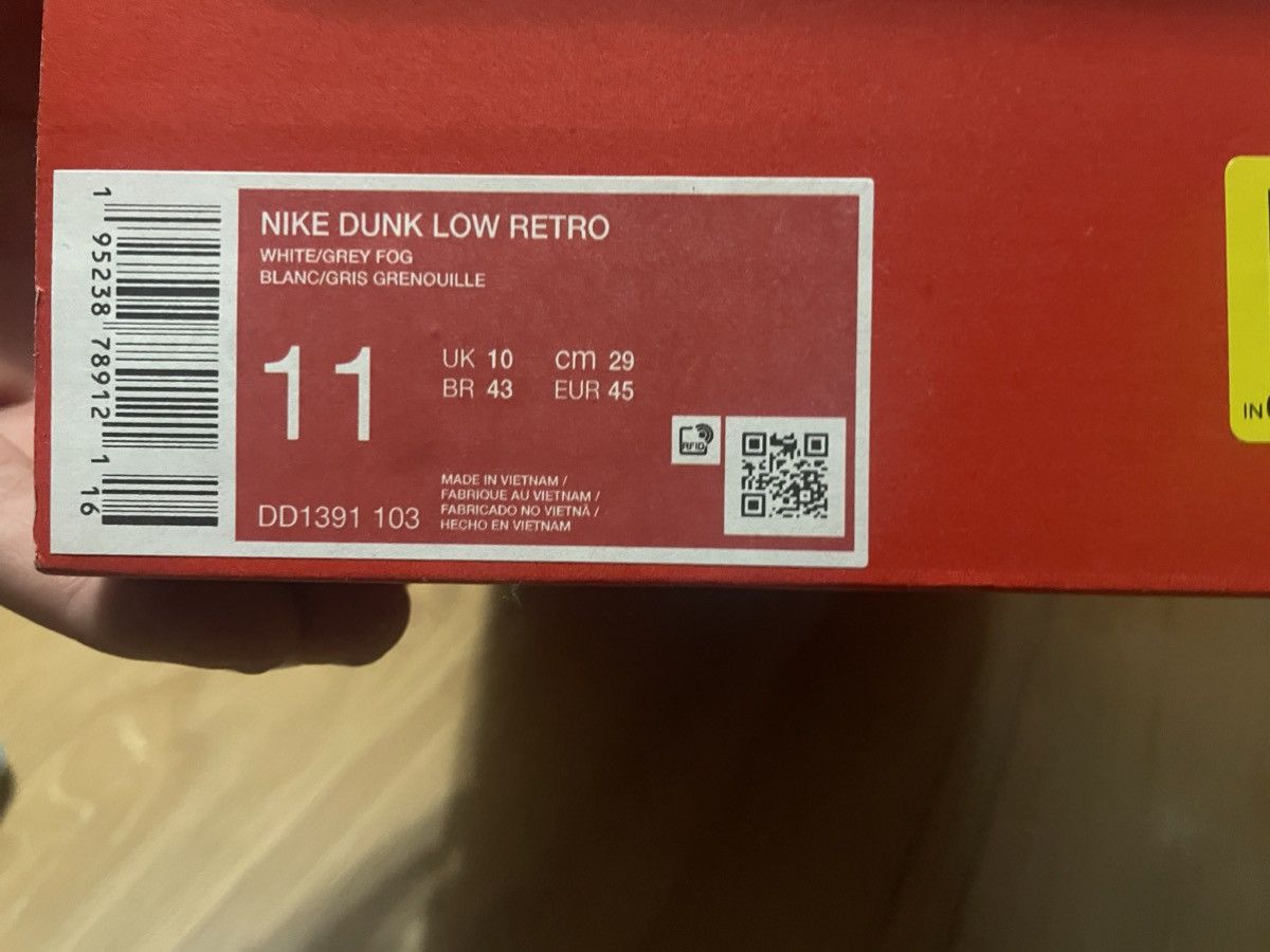 Nike NIKE DUNK RETRO BTTYS GREY FOG Size US 11 / EU 44 - 5 Thumbnail