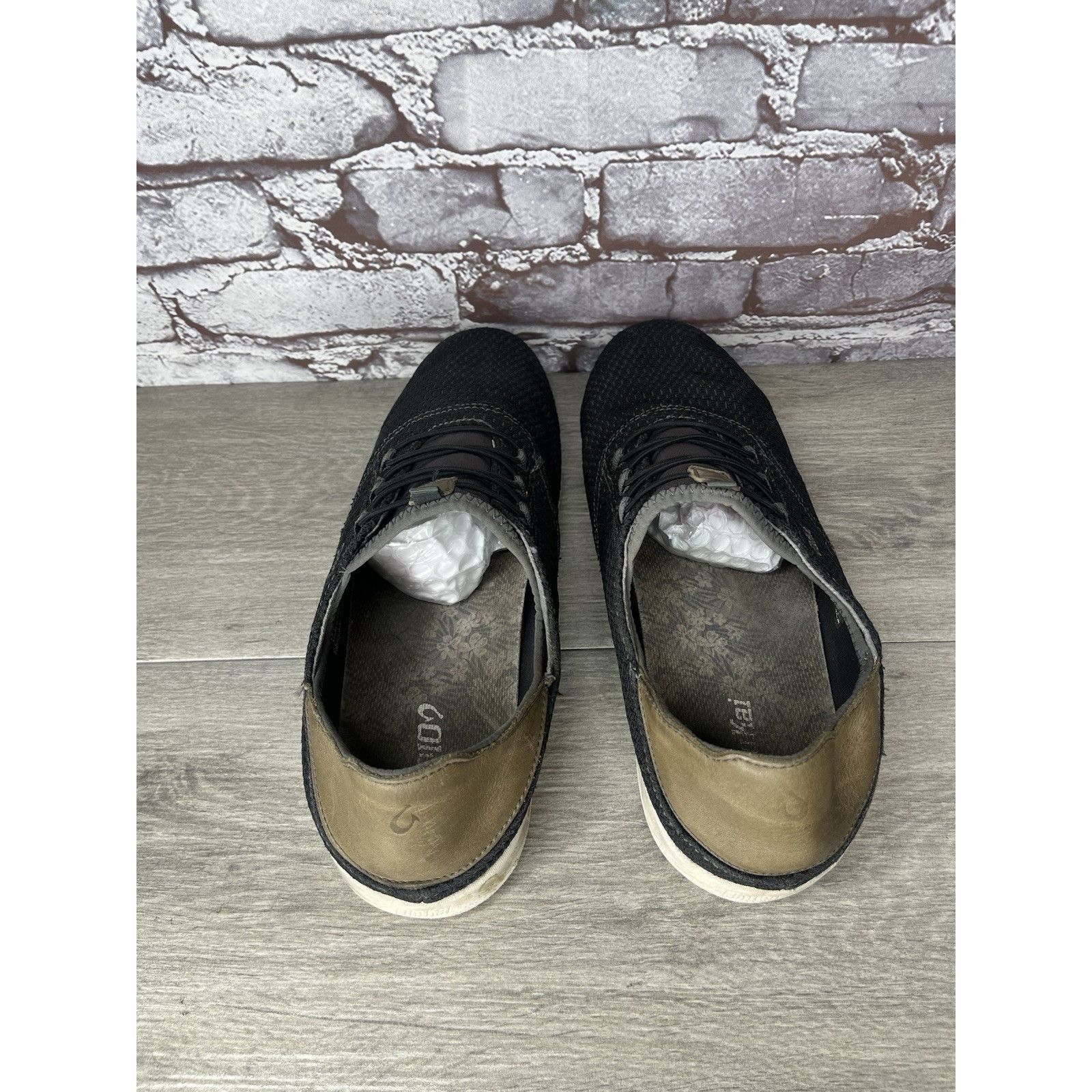 Olukai OLUKAI Alapa Li Black Textile Lace Up Athletic Sneakers Shoe Size US 12 / EU 45 - 6 Thumbnail