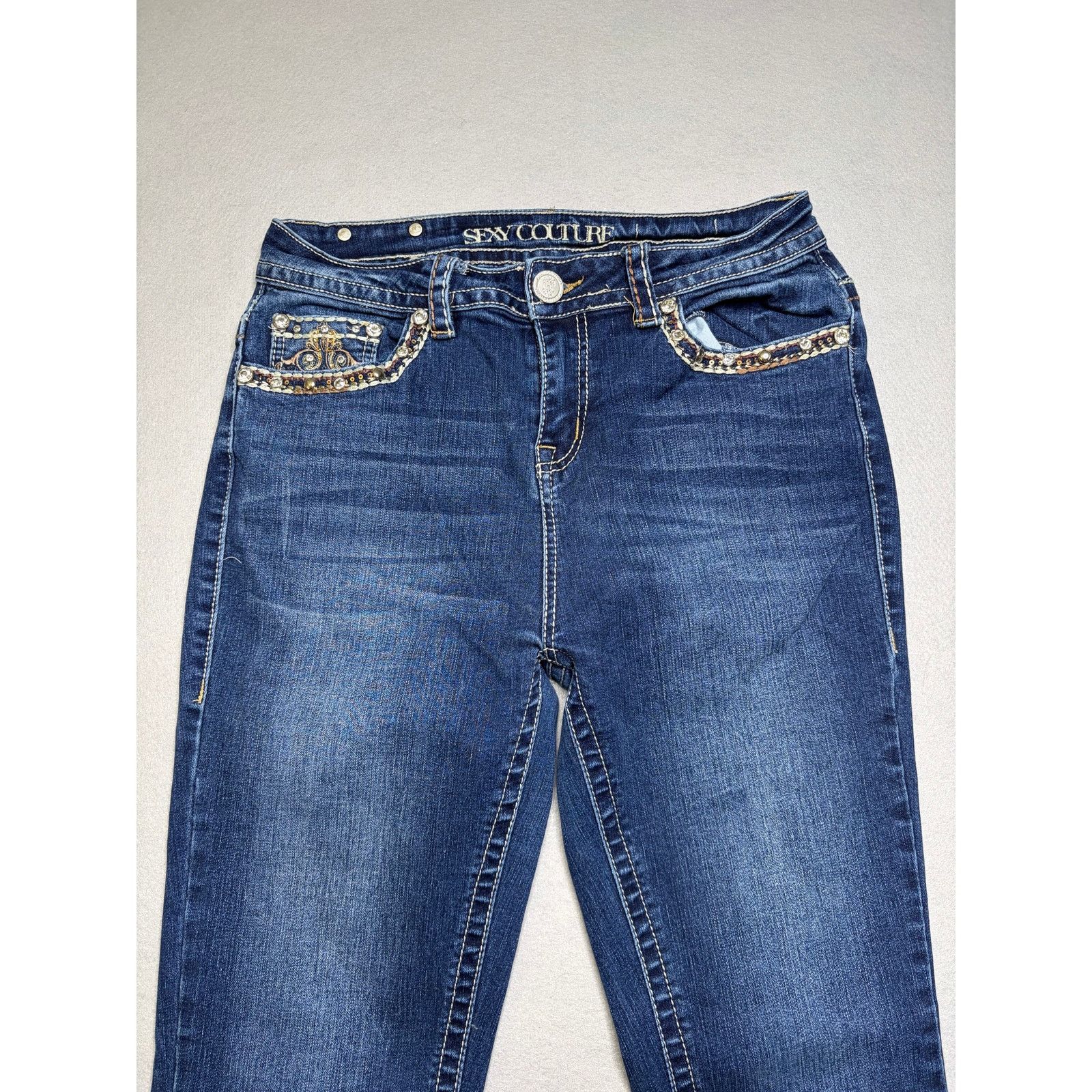 Other Sexy Couture Women’s Embellished Bootcut Jeans 28x32 Dark Size 28" / US 6 / IT 42 - 11 Thumbnail