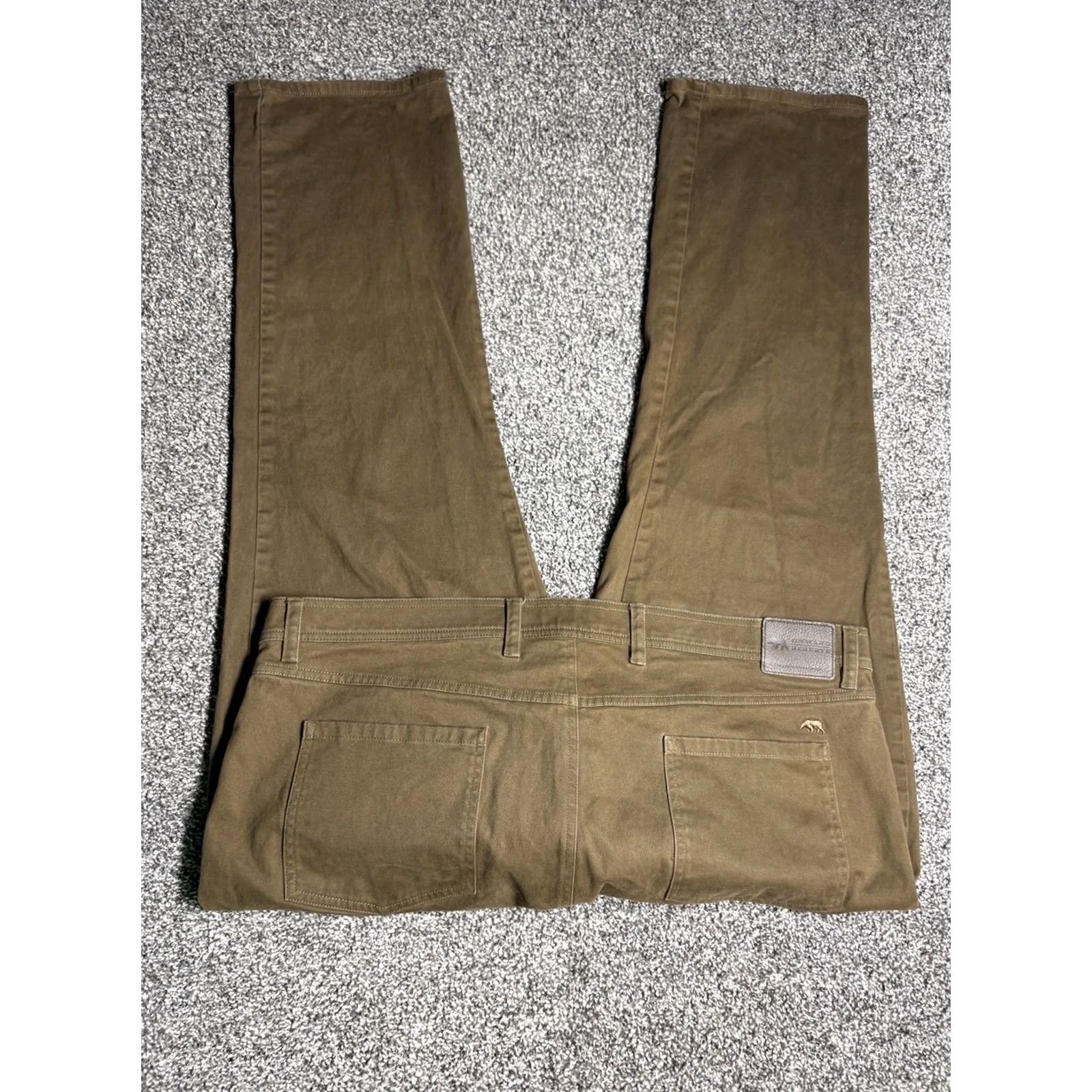 Vintage Onward Reserve Pants Men 42x30 Brown Cotton Stretch Chino Flat Front Pockets Straight 30 In Inseam Size US 42 / EU 58 - 4 Thumbnail