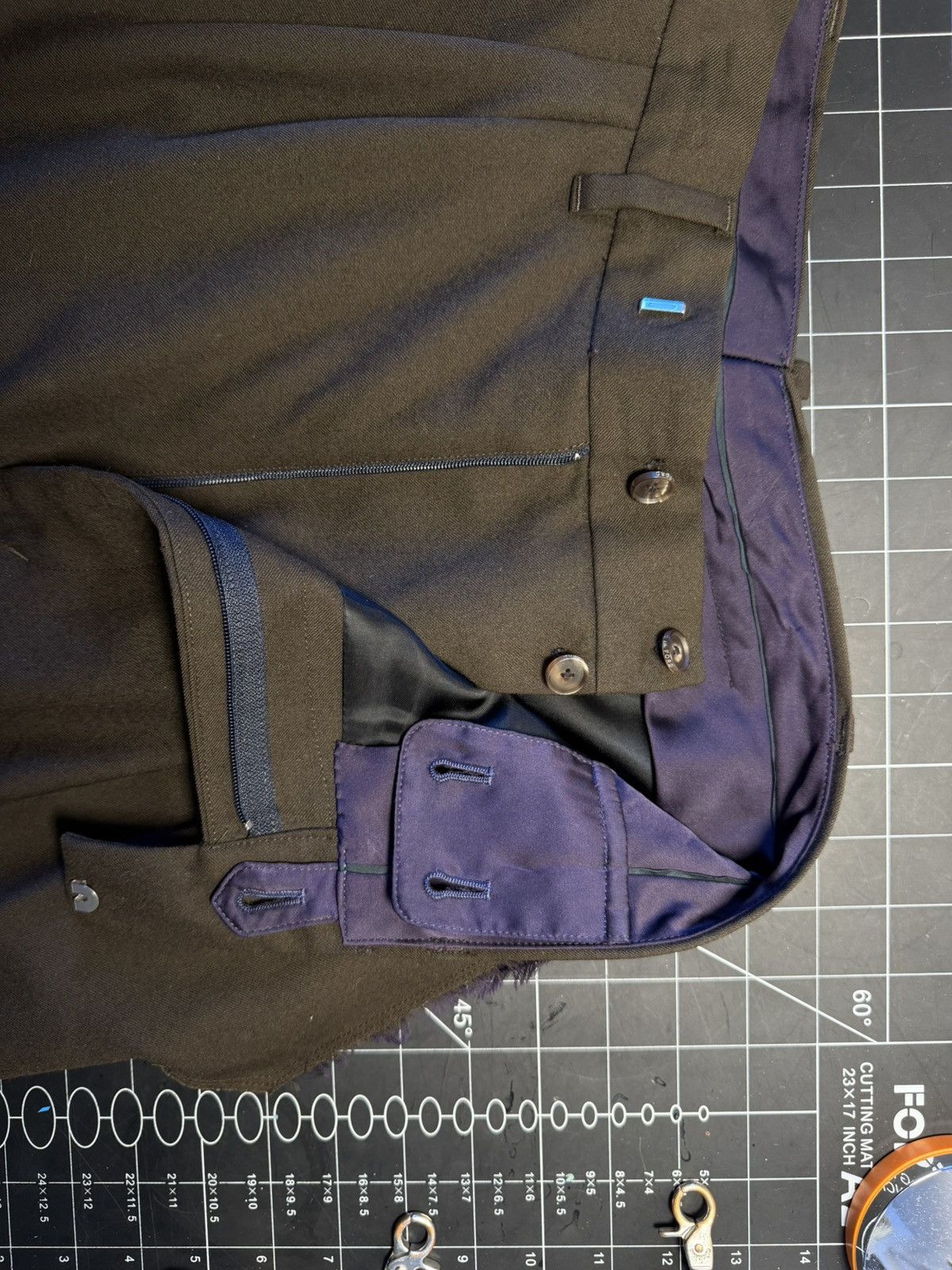 Bed j.w. Ford Dark brown wool trouser Size US 29 - 13 Thumbnail