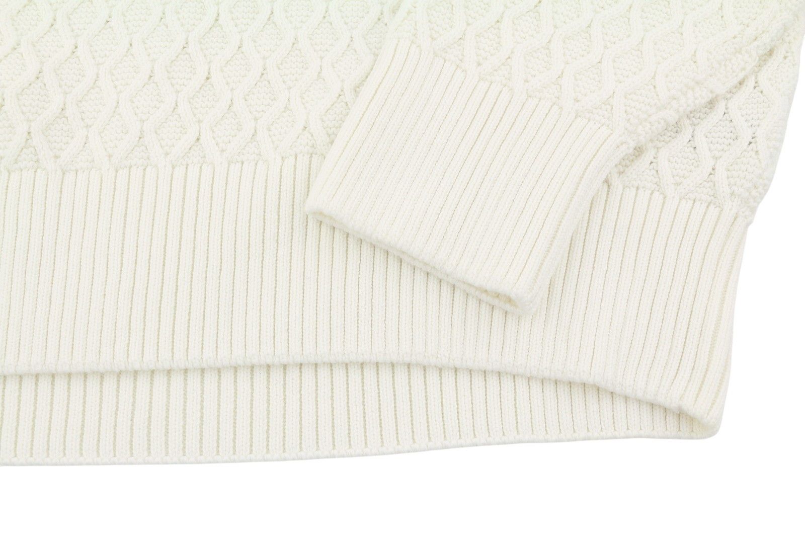 Gant TEXTURE V-NECK M Eggshell Loose Jumper 87224 Size M / US 6-8 / IT 42-44 - 6 Thumbnail