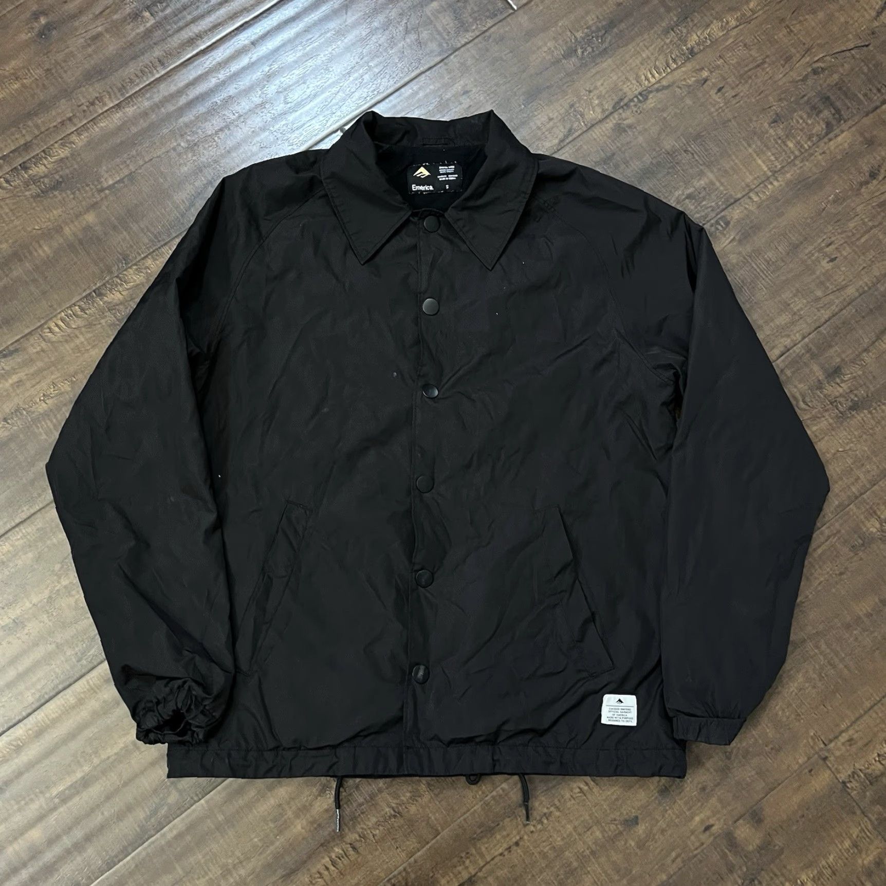 Emerica VINTAGE Emerica Skate Windbreaker Jacket Mens Small Black Andrew Reynolds Spanky Size US S / EU 44-46 / 1 - 4 Thumbnail