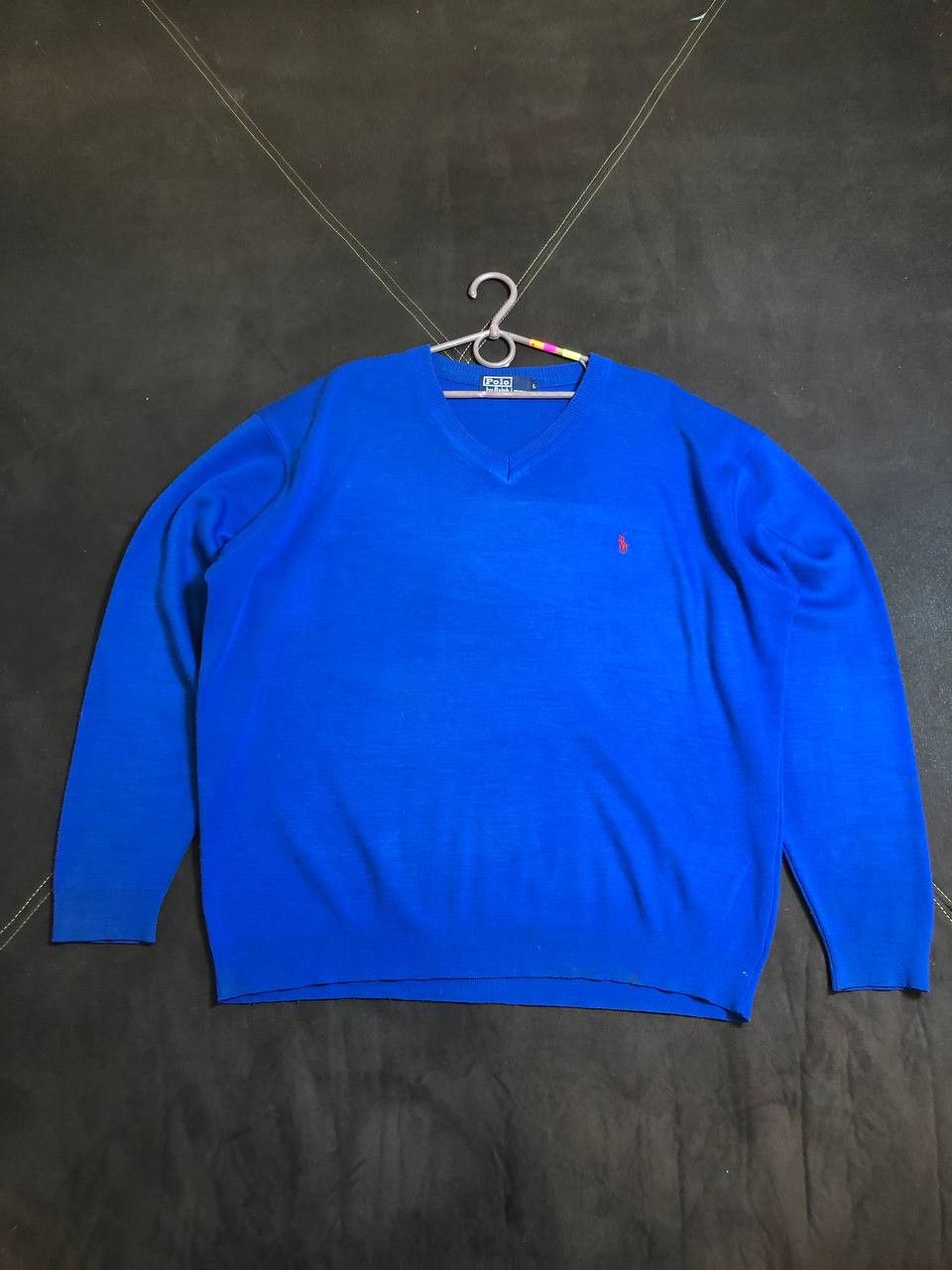 Polo Ralph Lauren Vintage RALPH LAUREN POLO Jumper Sweater V-Neck Size US L / EU 52-54 / 3 - 1 Thumbnail