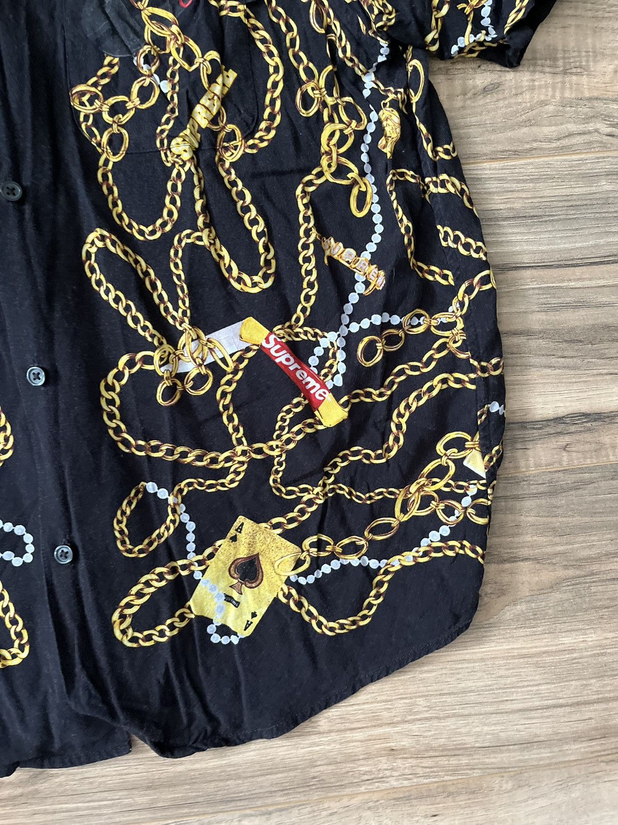 Supreme Supreme Chains Rayon S/S Shirt Size US M / EU 48-50 / 2 - 7 Thumbnail